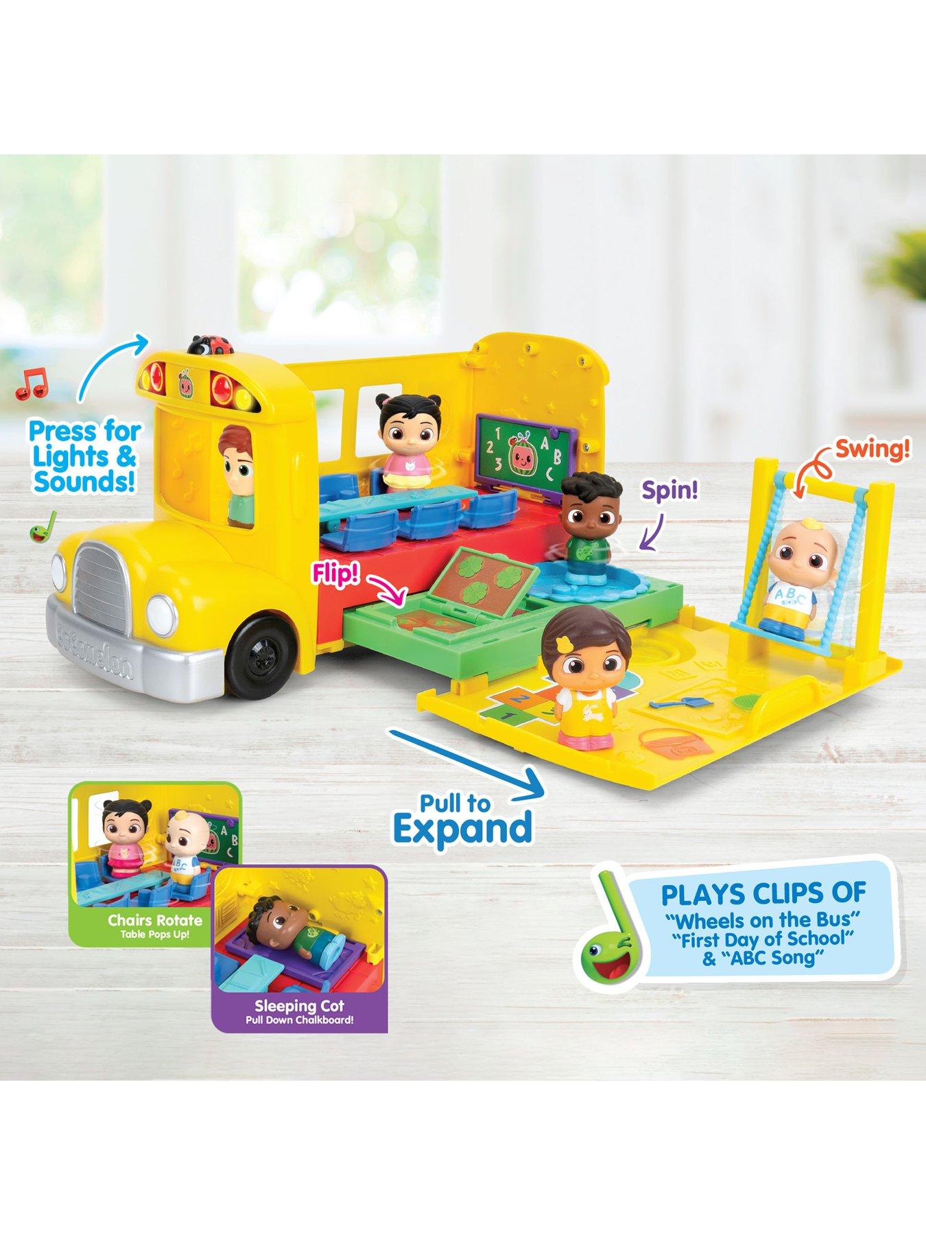 Image 7 of 8 of Cocomelon CoComelon Transforming School Time Bus - Lights and Sounds - 3 Favourite Songs - 6 Areas of Play - Removable JJ and Cody Figures