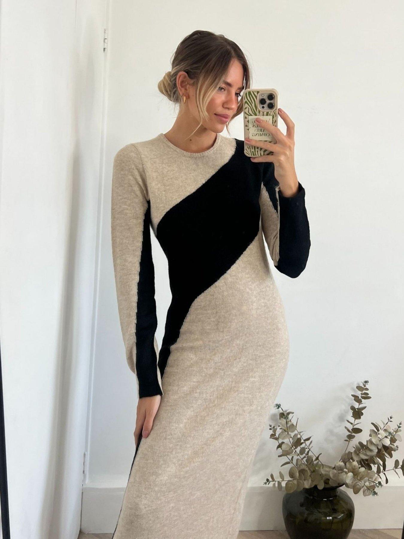 style-cheat-brynn-colour-block-knitted-midi-dress-blackstoneoutfit