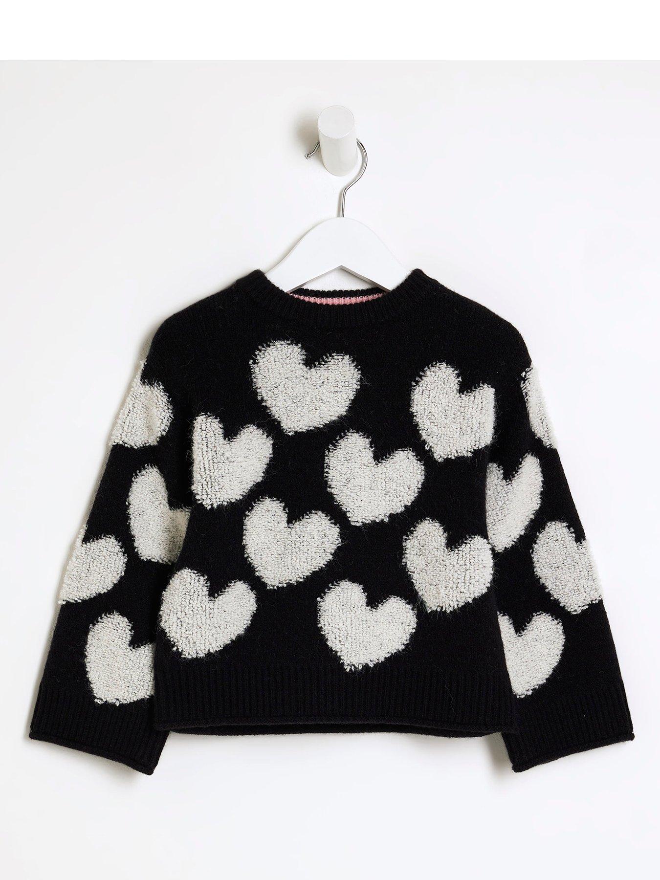 river-island-mini-mini-girl-boucle-heart-jumper-black