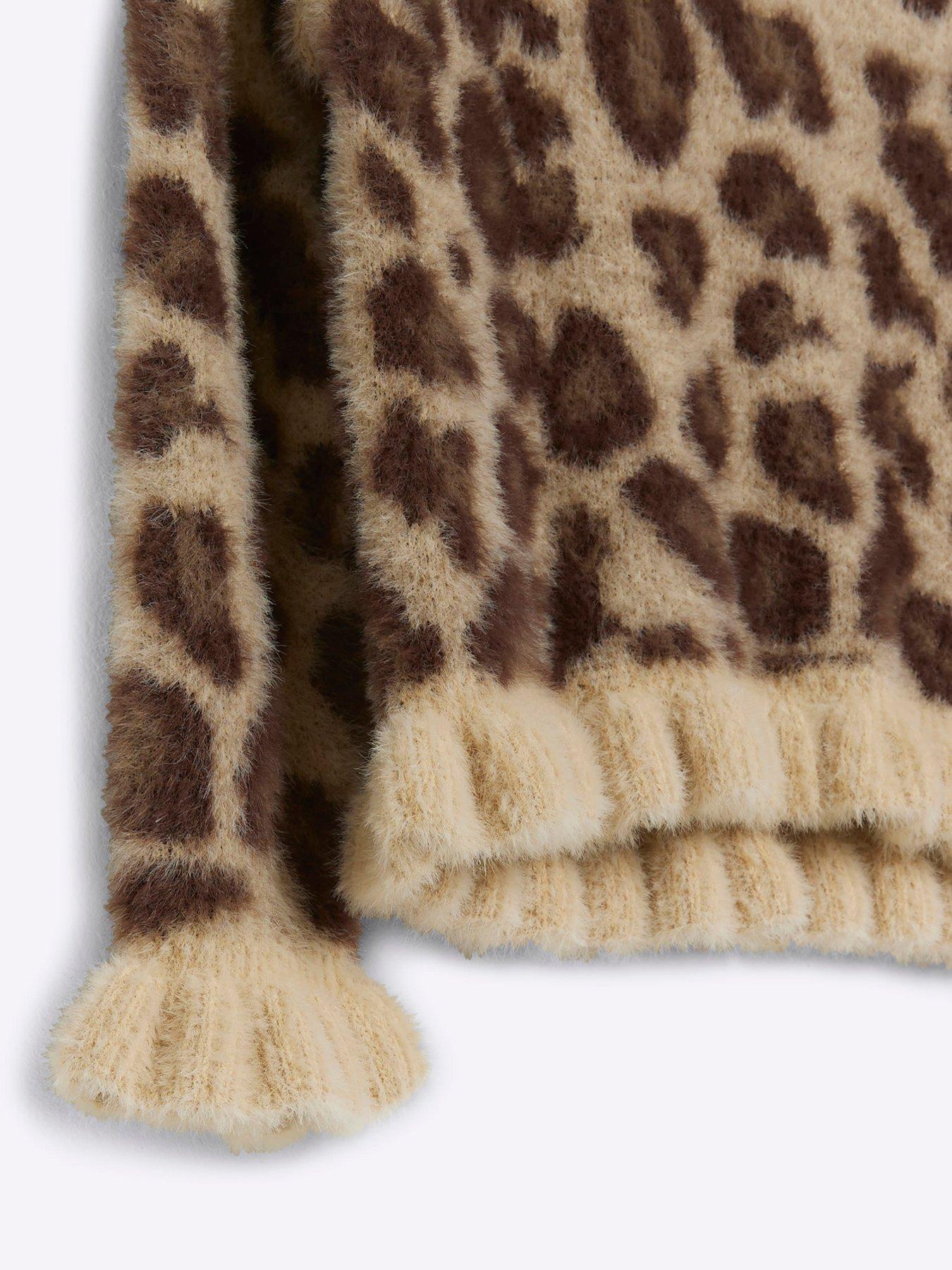 river-island-mini-mini-girl-leopard-fluffy-frill-jumper-browndetail