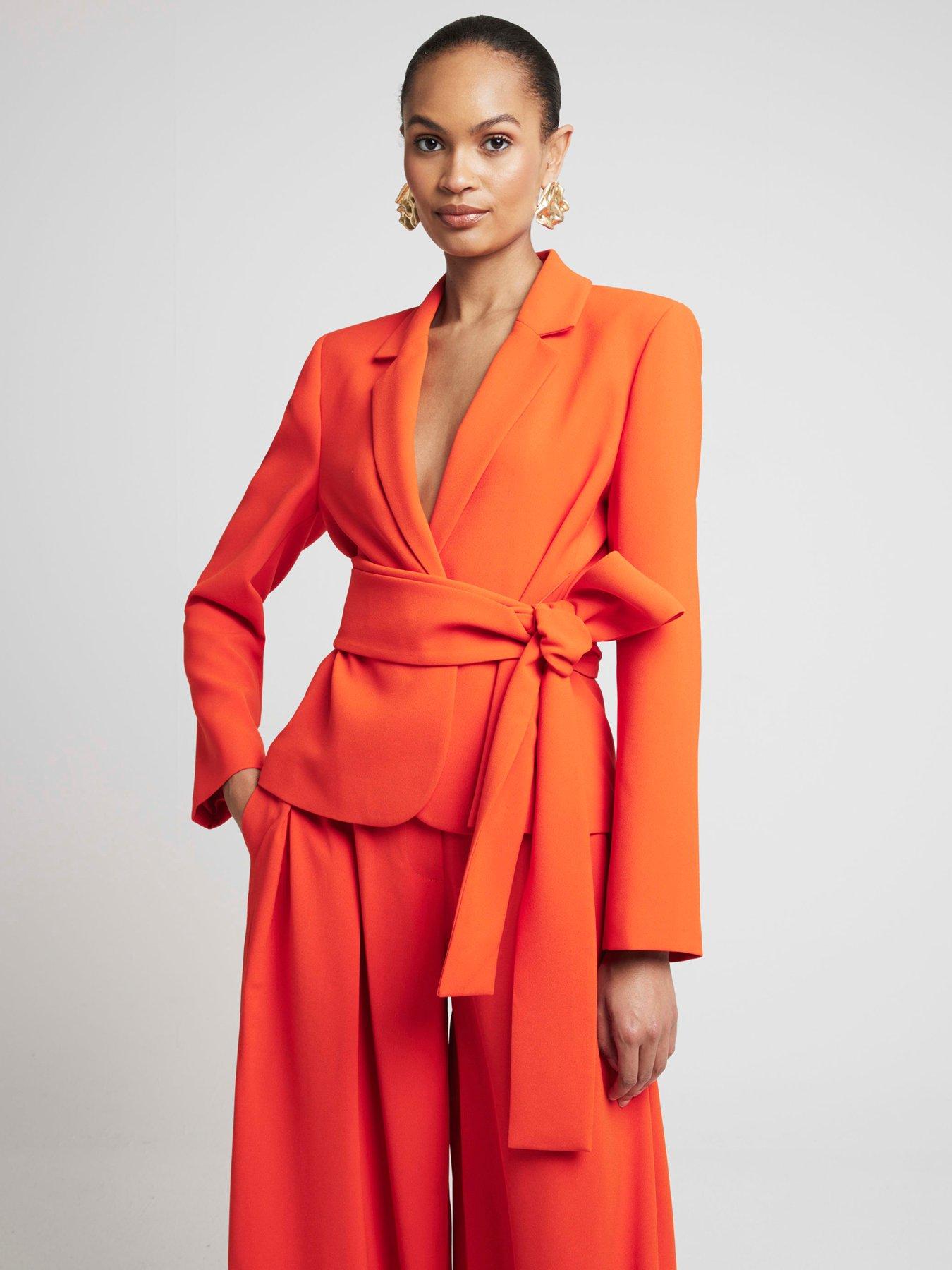 river-island-double-tie-blazer-redfront