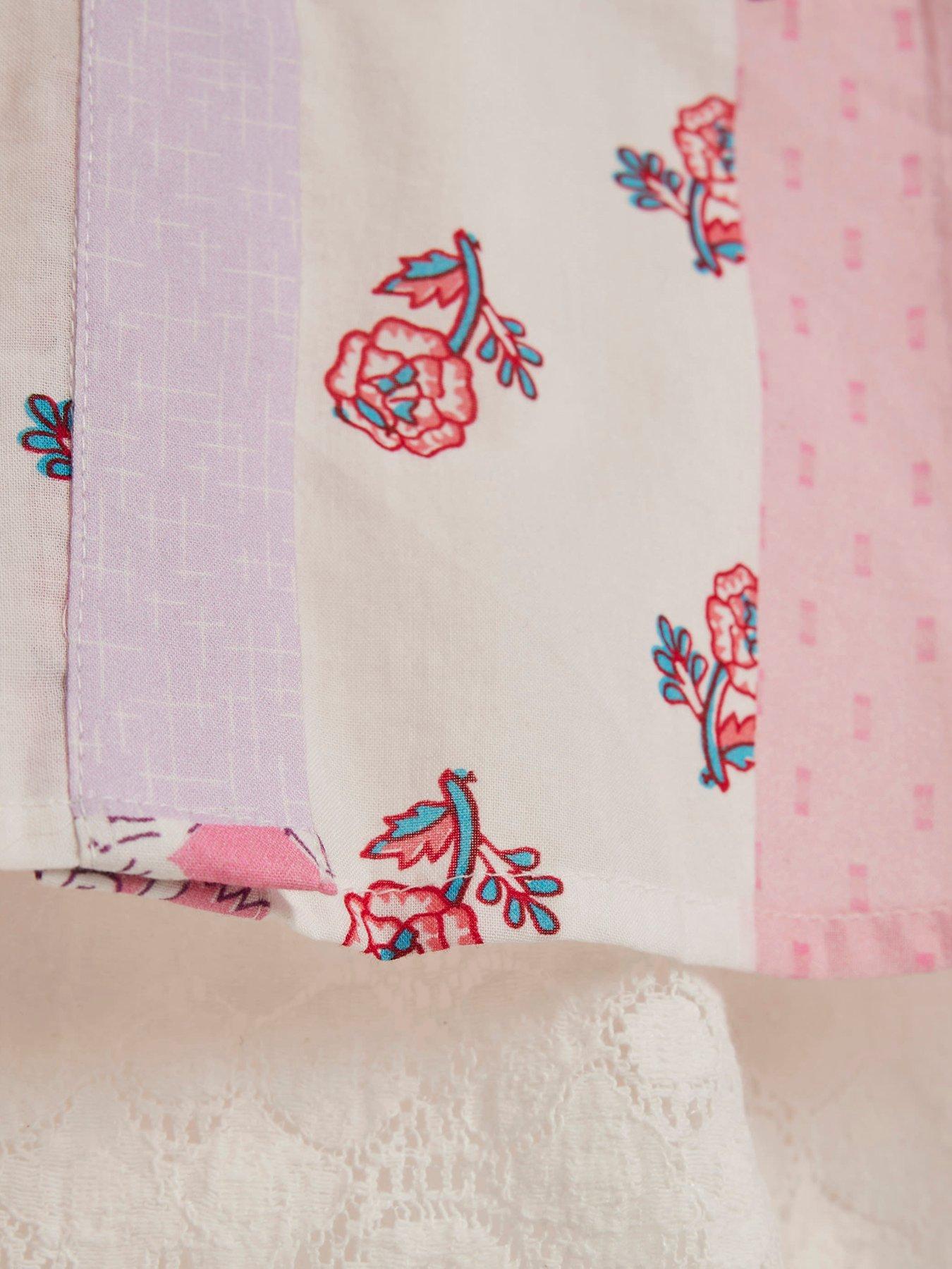 Image 6 of 6 of River Island Patchwork Boyfriend Shirt - Medium Pink