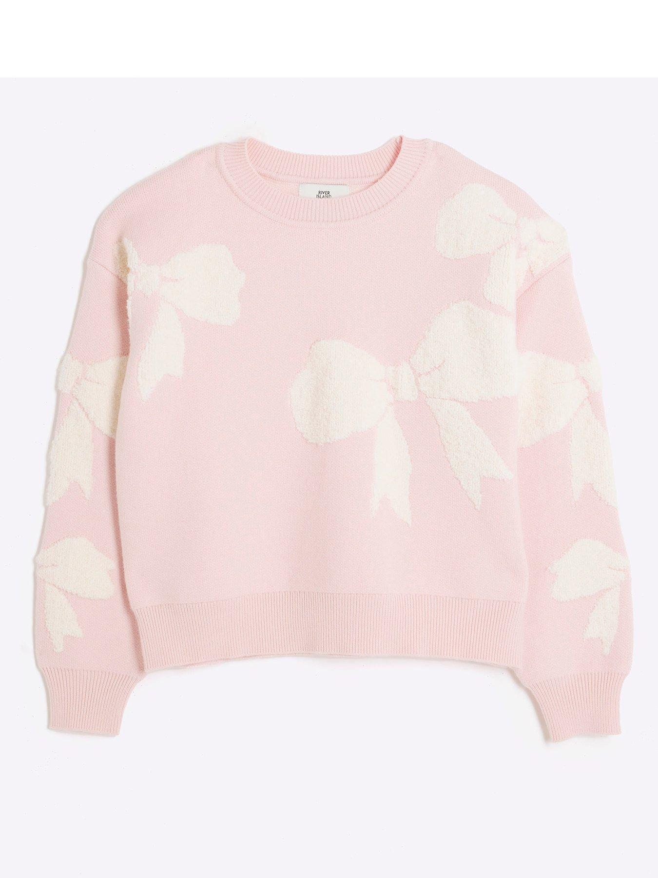 river-island-older-girl-boucle-bow-jumper-pink