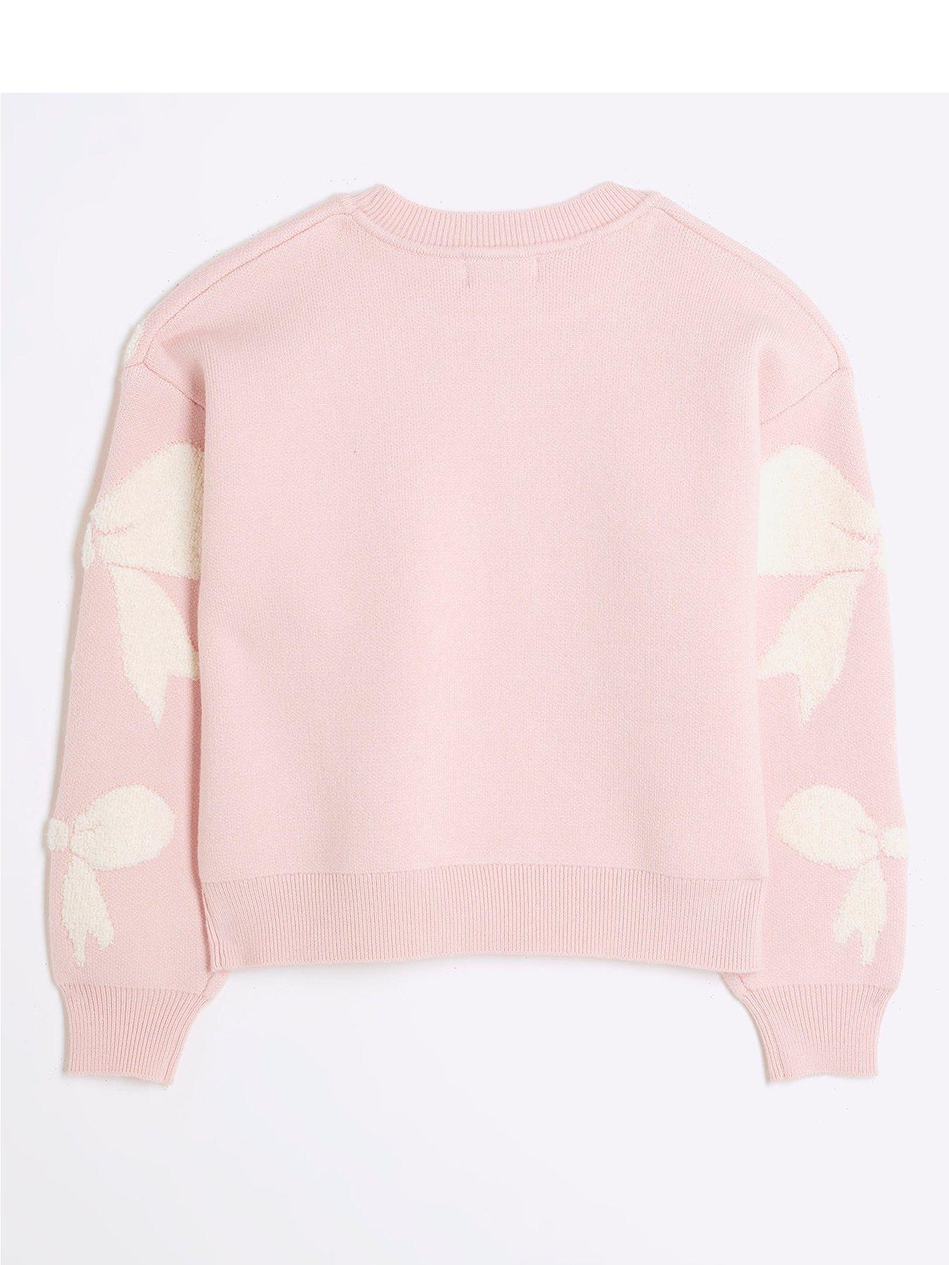 river-island-older-girl-boucle-bow-jumper-pinkback