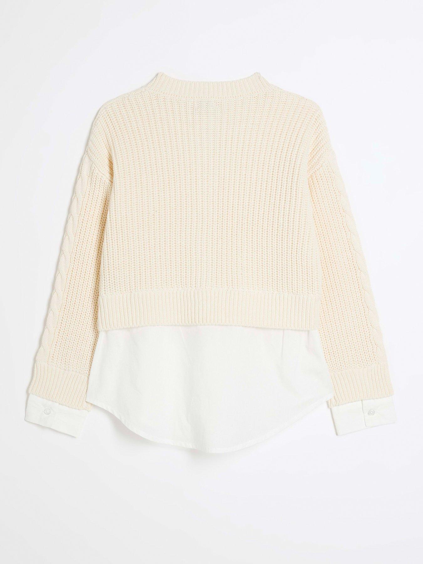 river-island-girls-cable-cardigan-hybrid-top-creamstillFront