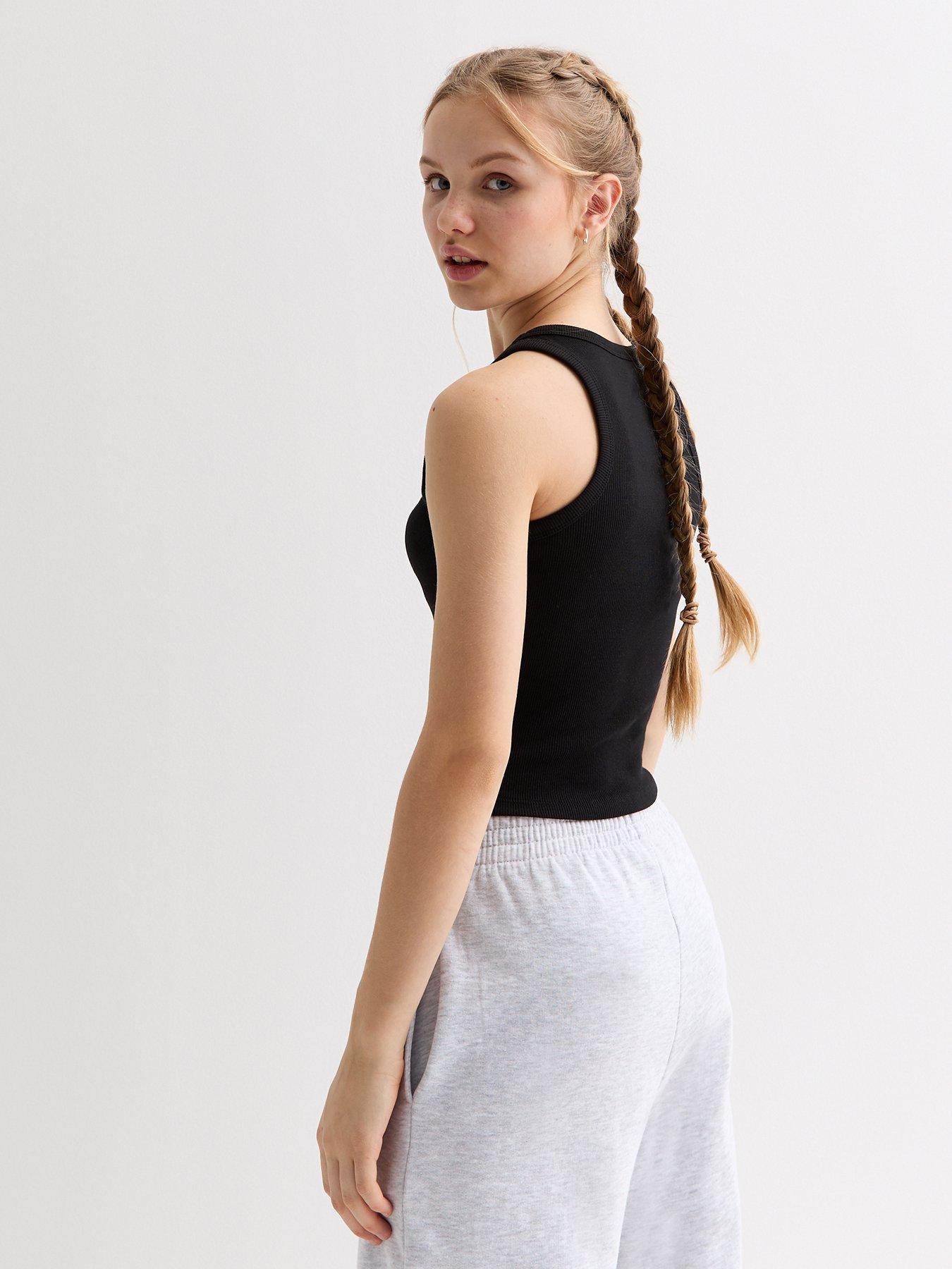 new-look-915-girls-black-ribbed-racer-vestback