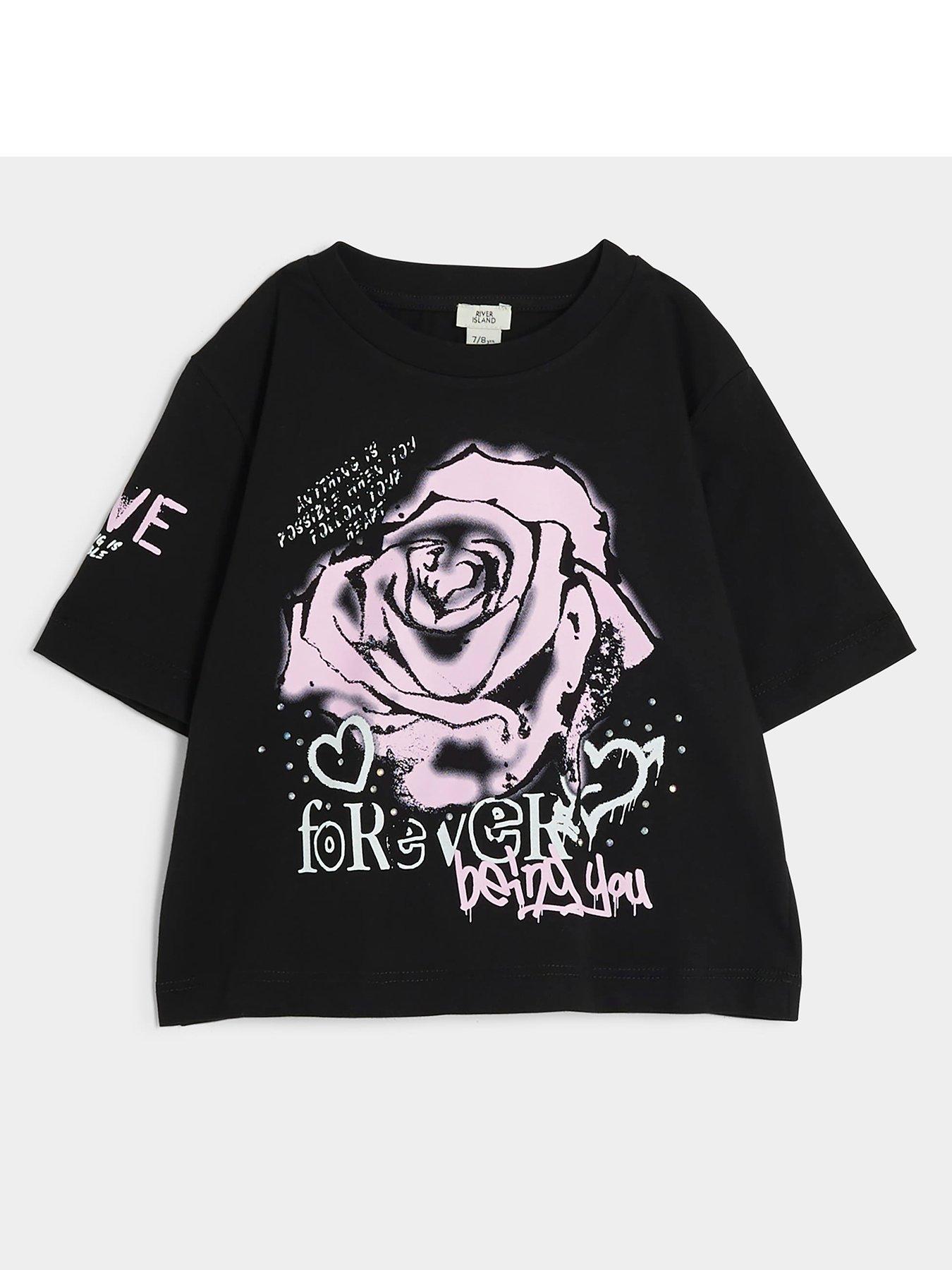 river-island-girls-rose-graphic-t-shirt-blackfront