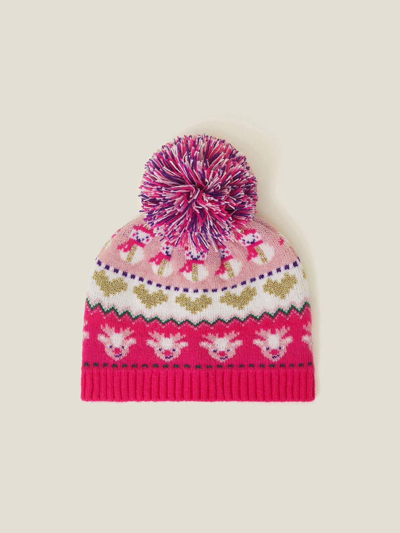 accessorize-girls-christmas-fairisle-beanie-pinkstillFront