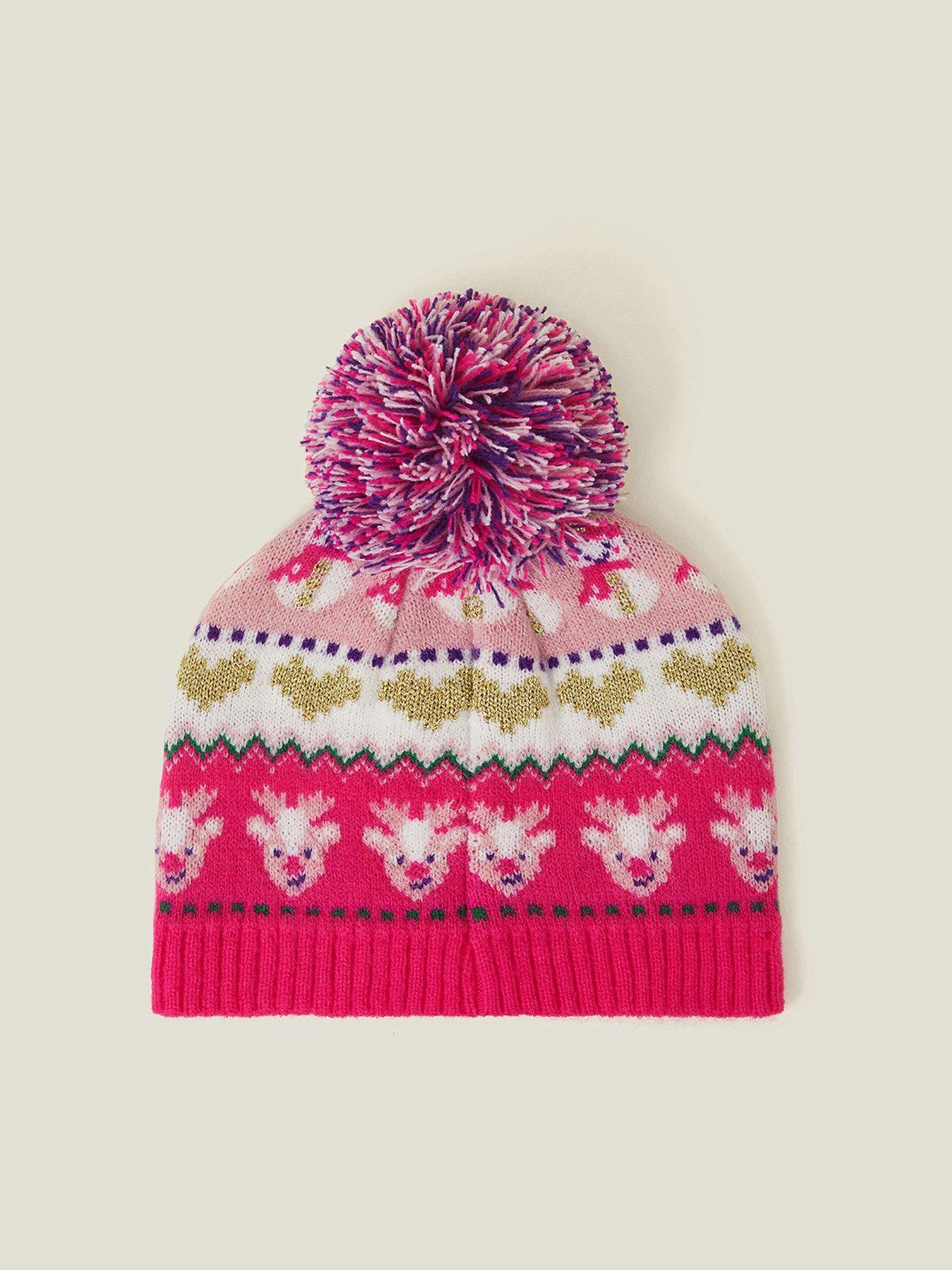 accessorize-girls-christmas-fairisle-beanie-pinkdetail