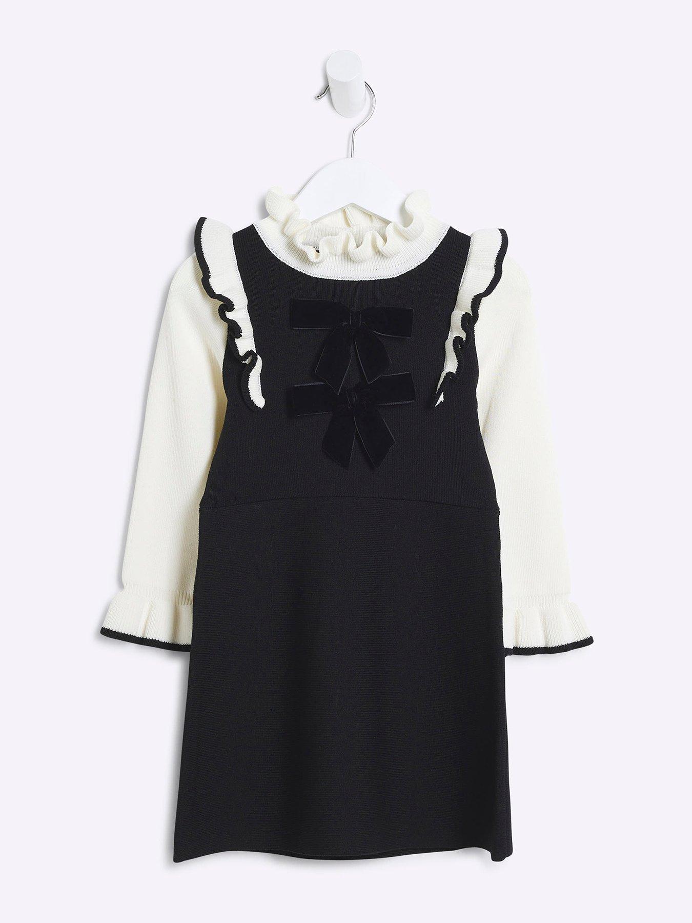 river-island-mini-mini-girls-knit-bow-dress-black