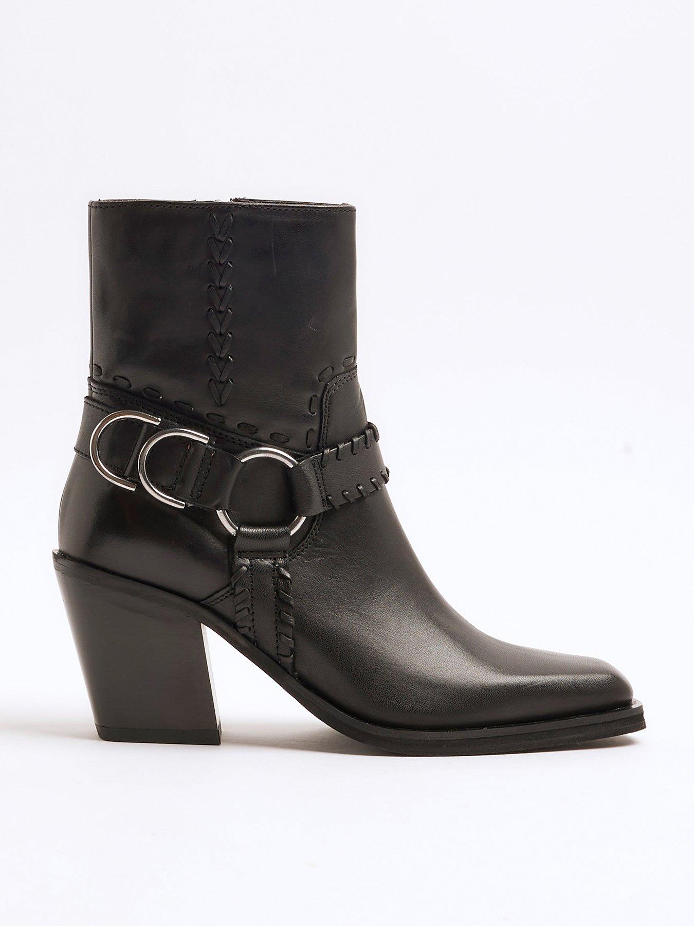 river-island-harness-ankle-boot-black