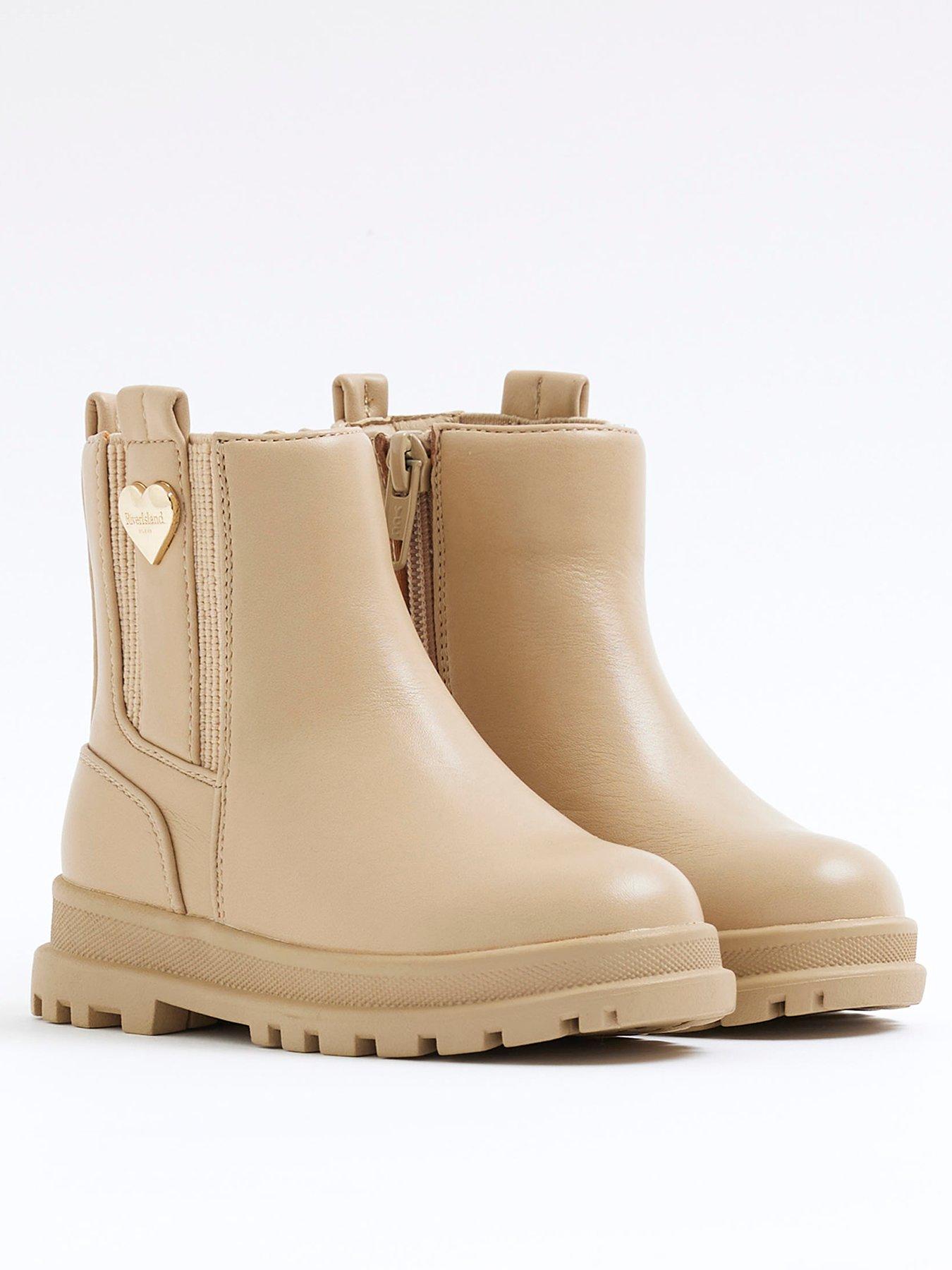 river-island-mini-mini-girl-patent-stud-chelsea-boot-beigestillFront