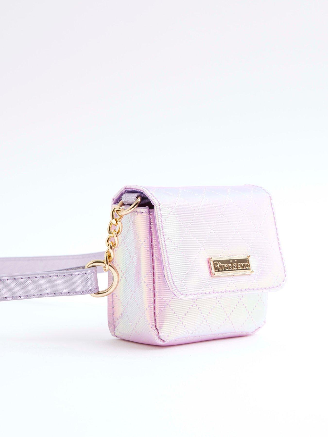 Girls Iridescent Small Cross Body Bag Purple