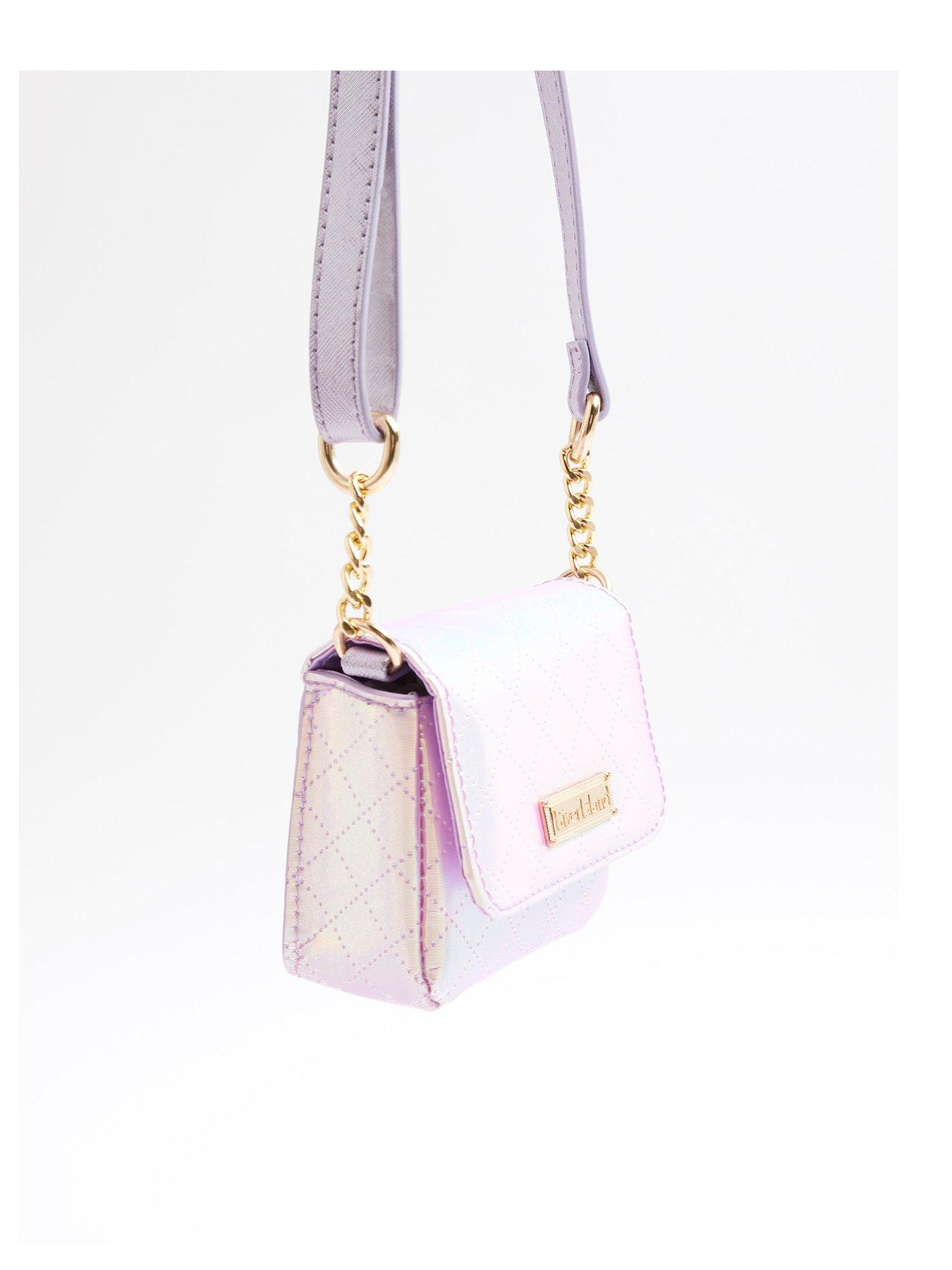 Girls Iridescent Small Cross Body Bag Purple