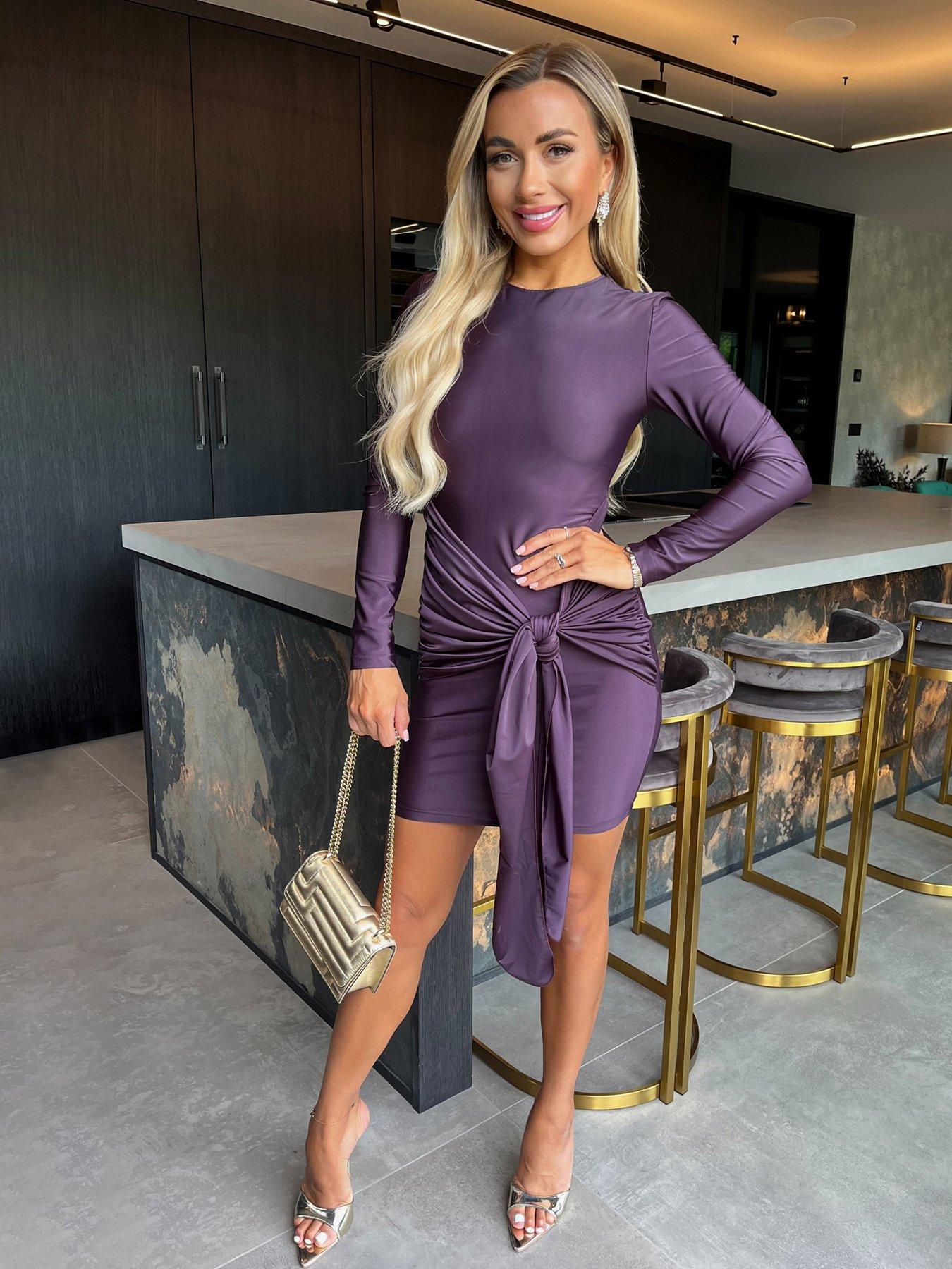 ax-paris-slinky-long-sleeve-bodycon-mini-dress-plum-purple