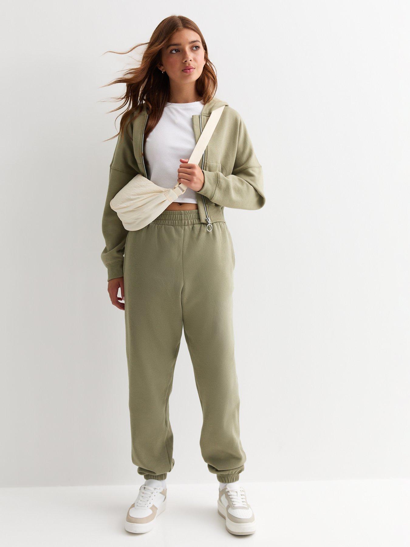 new-look-915-girls-khaki-high-waist-cuffed-joggersstillFront