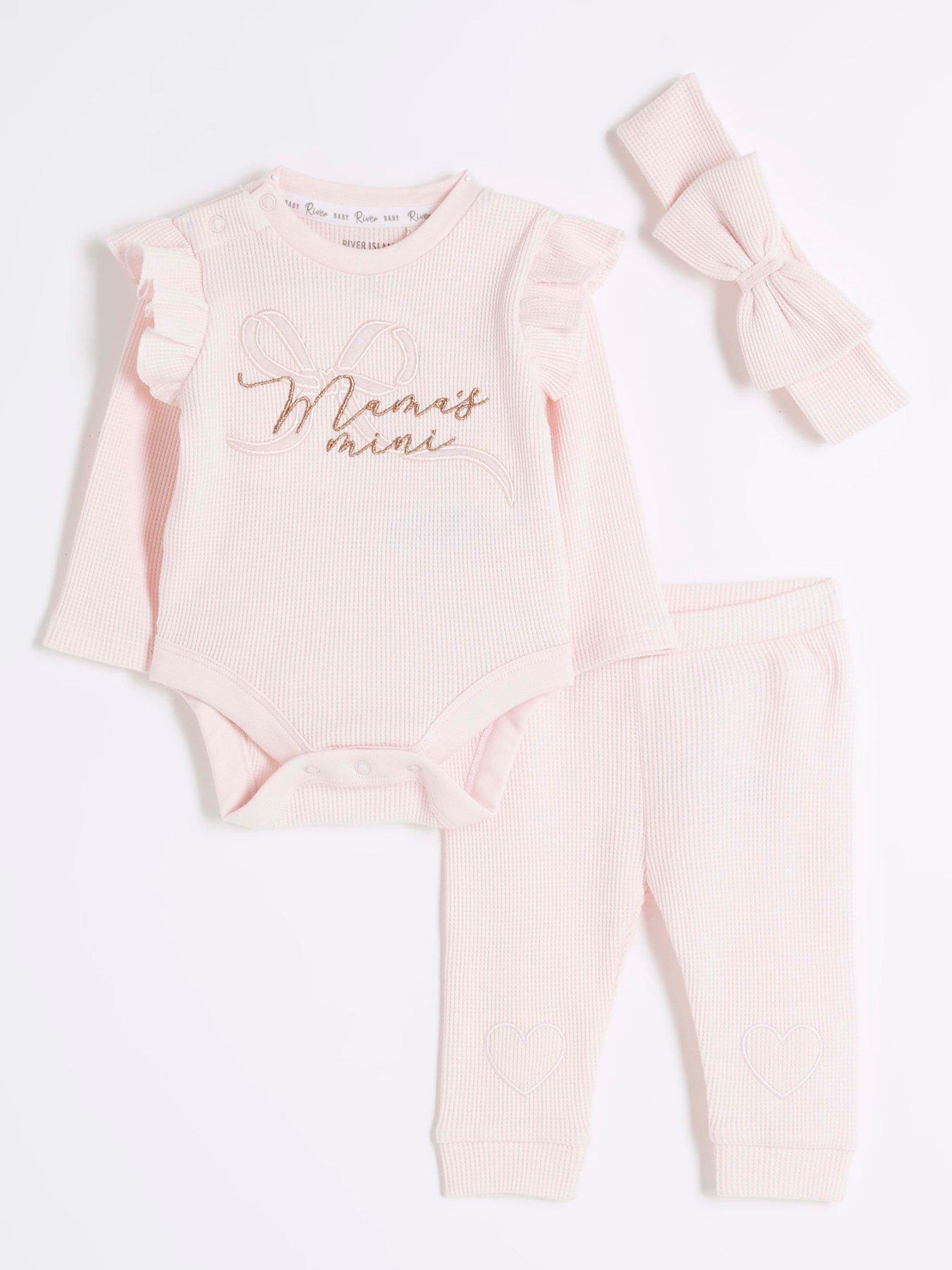 Image 1 of 4 of River Island Baby Frill Set - Pink