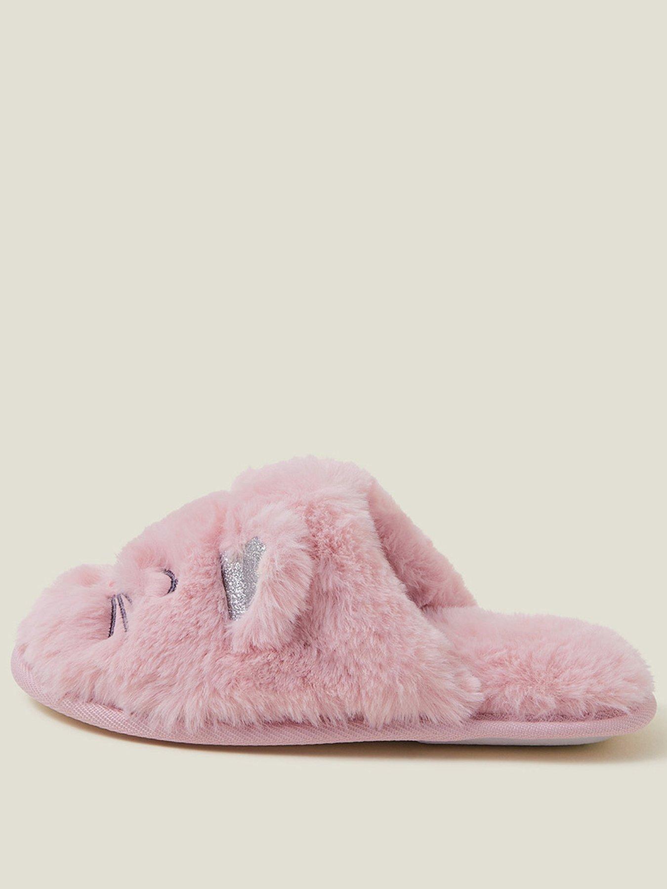 accessorize-girls-cat-fluffy-mules-pink