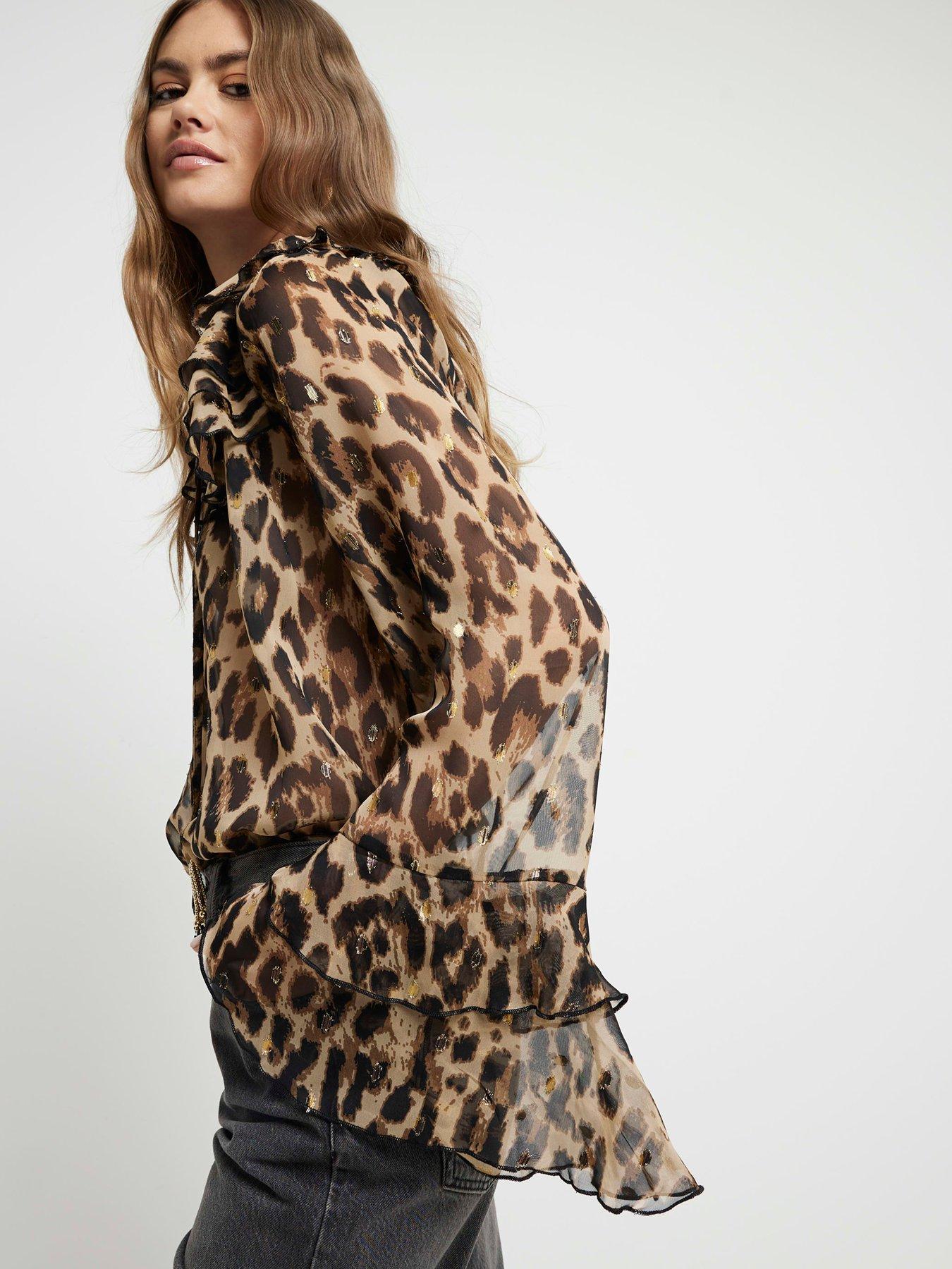 river-island-animal-print-ruffle-blouse-beigestillFront