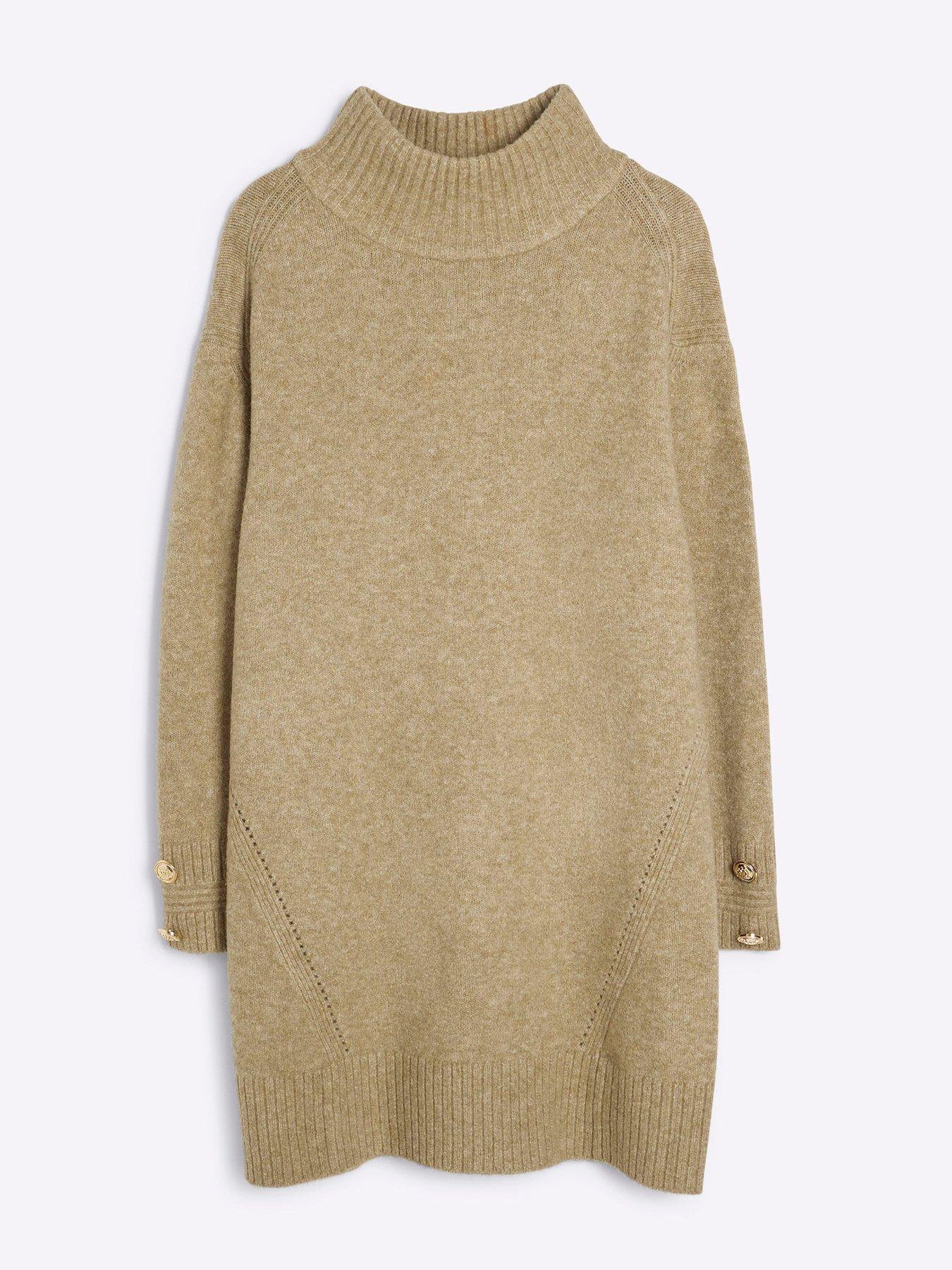 river-island-high-neck-jumper-dress-khakidetail