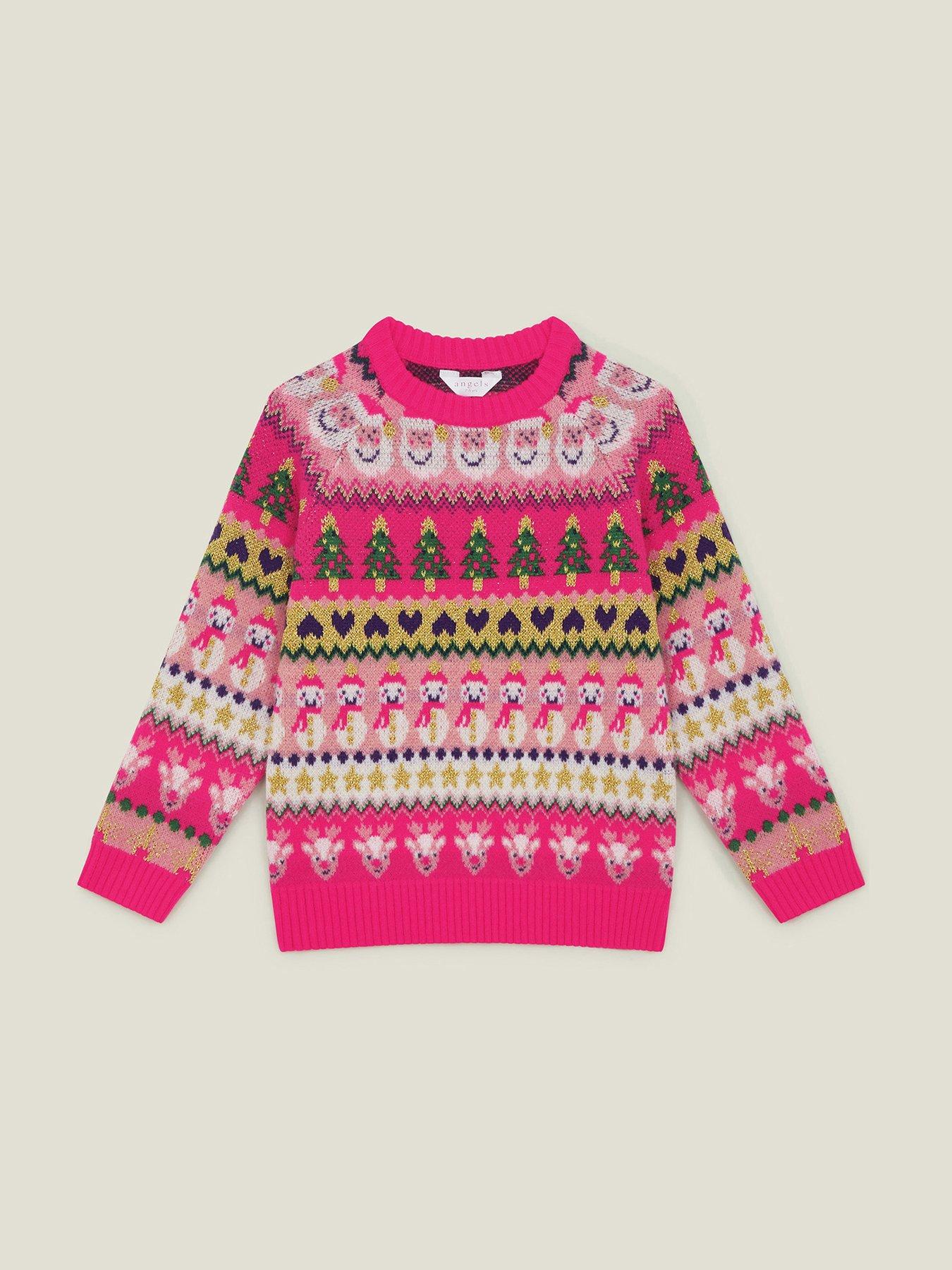 accessorize-girls-christmas-fairisle-jumper-pinkstillFront