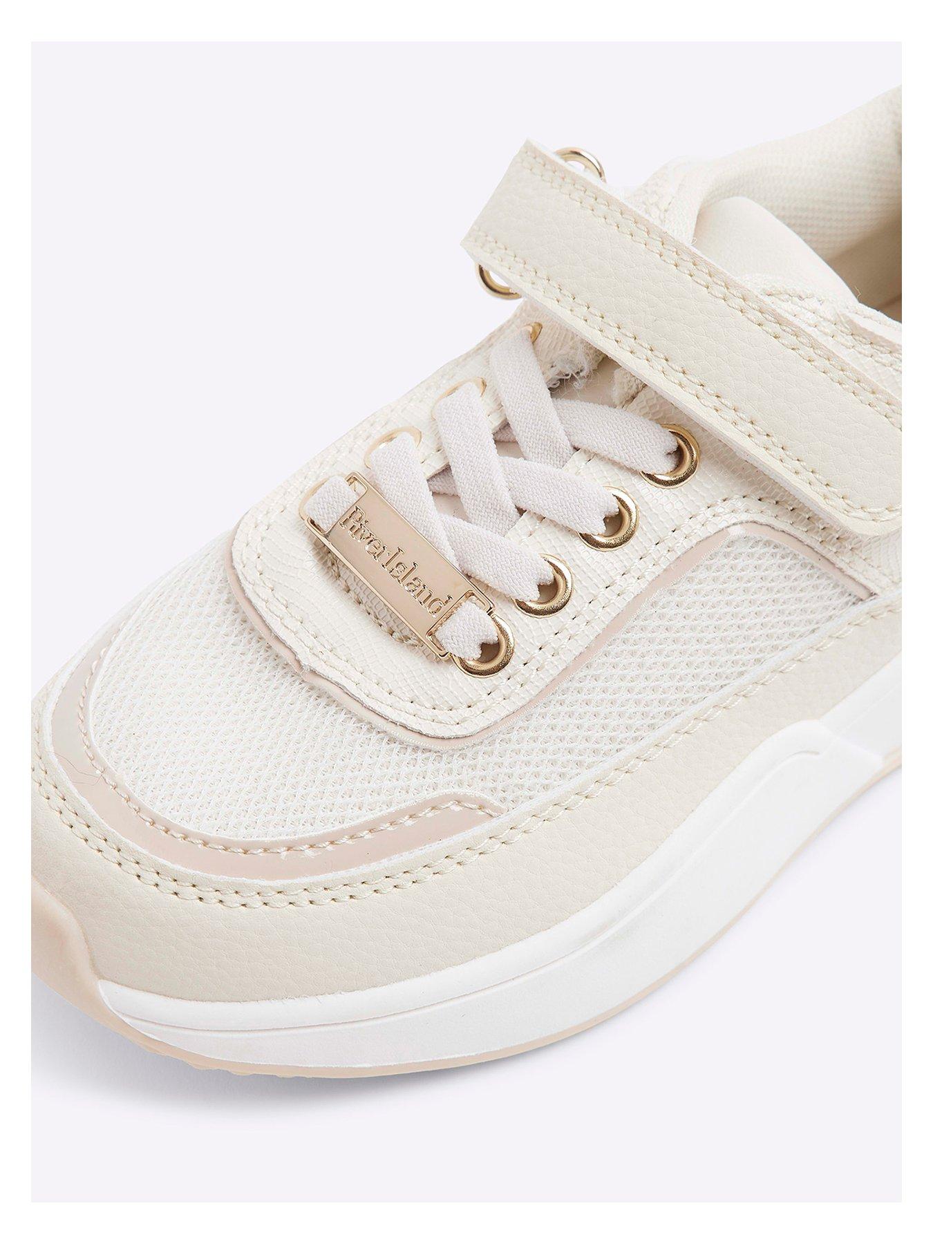 river-island-older-girl-pu-velcro-trainer--creamdetail