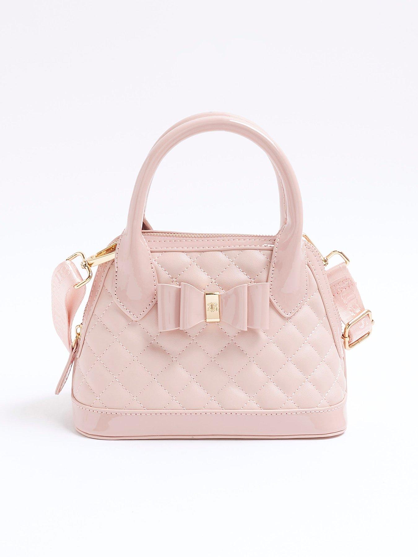 River island pink quilted bag sale