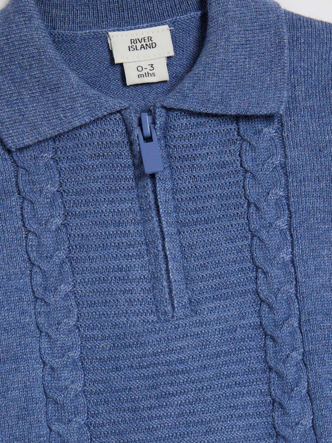 river-island-baby-baby-boy-cable-knit-polo-set-navyoutfit