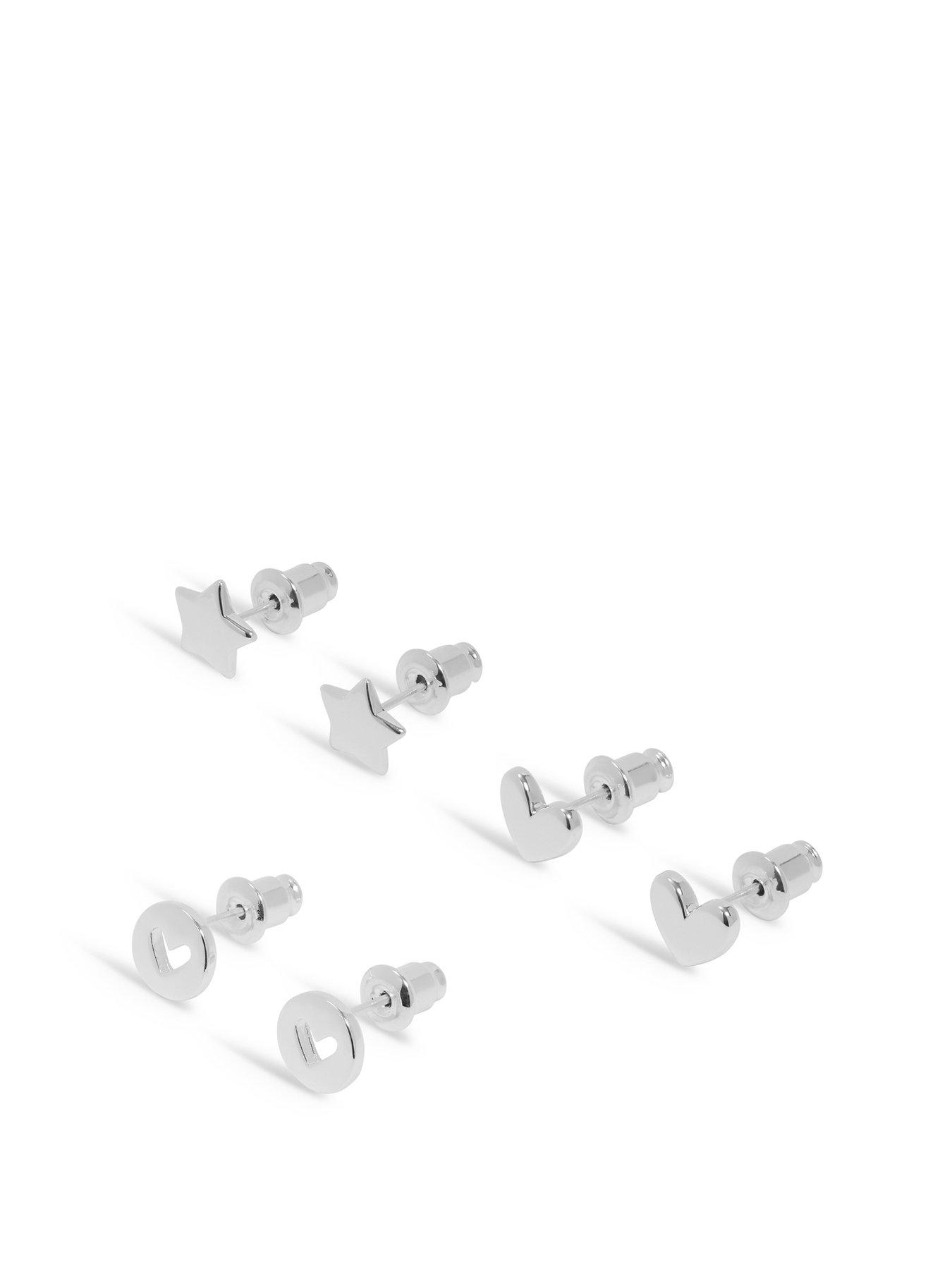 Image 1 of 6 of Joma Jewellery Life's A Charm Birthday Earrings In Silver Plating