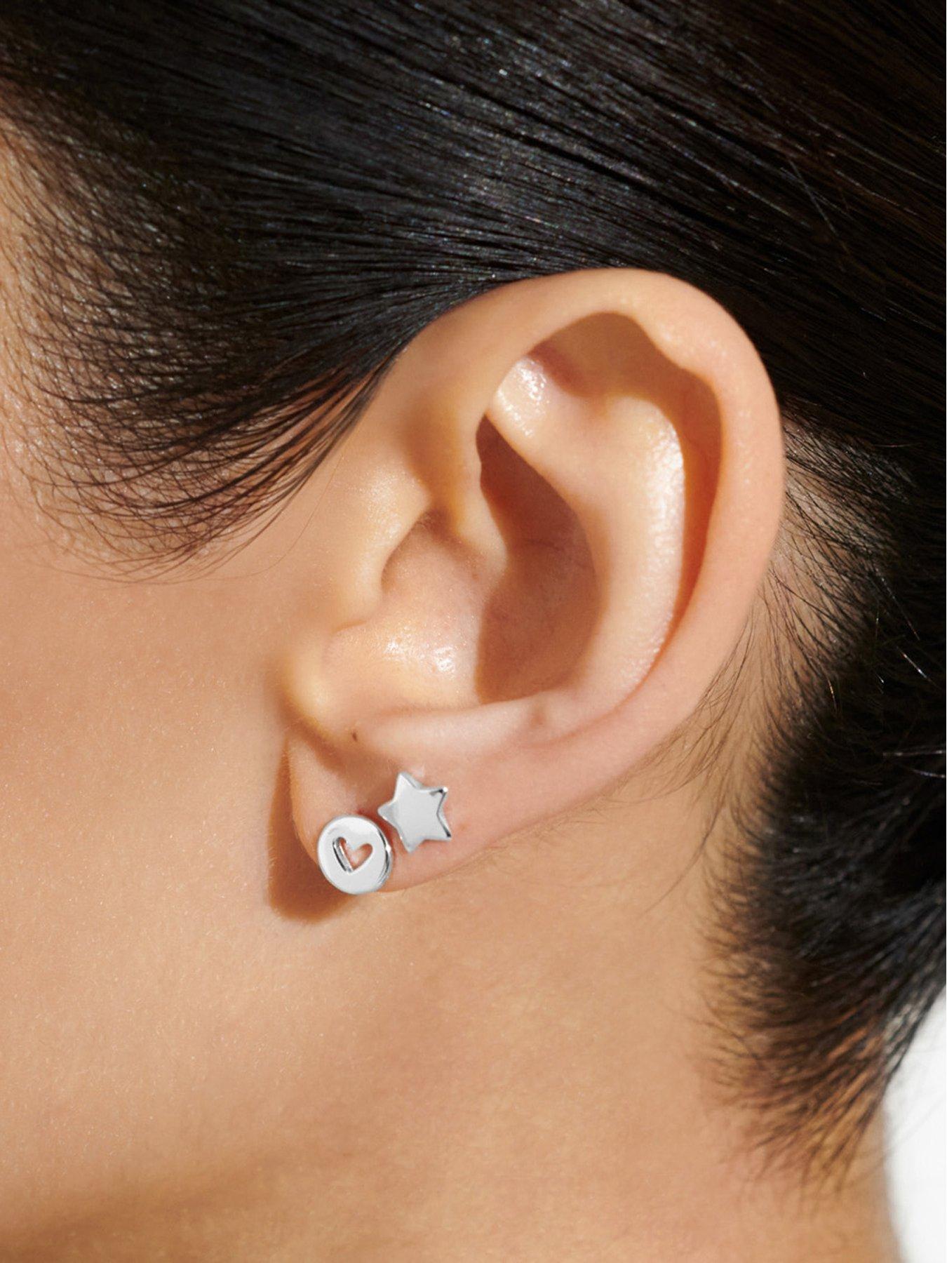 Image 2 of 6 of Joma Jewellery Life's A Charm Birthday Earrings In Silver Plating