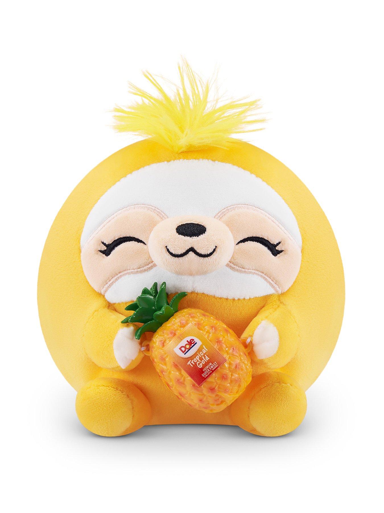 Image 1 of 1 of Zuru Snackles - 14" Plush - Sloth & Dole (Pineapple)