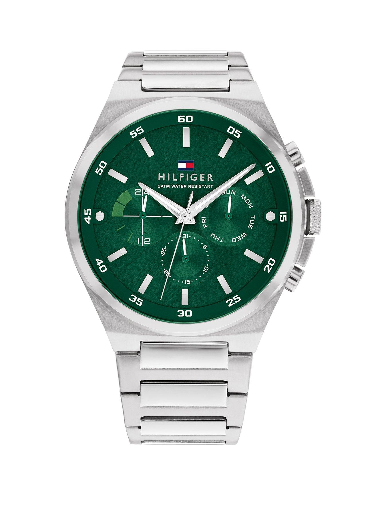 tommy-hilfiger-dexter-mens-green-stainless-steel-watch