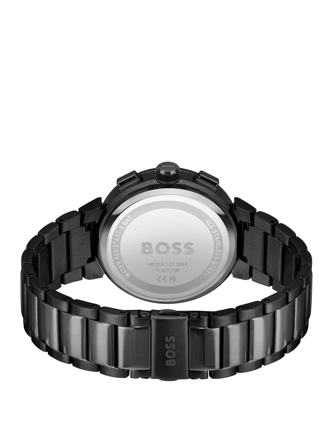 boss-one-black-ip-bracelet-mens-watchstillFront