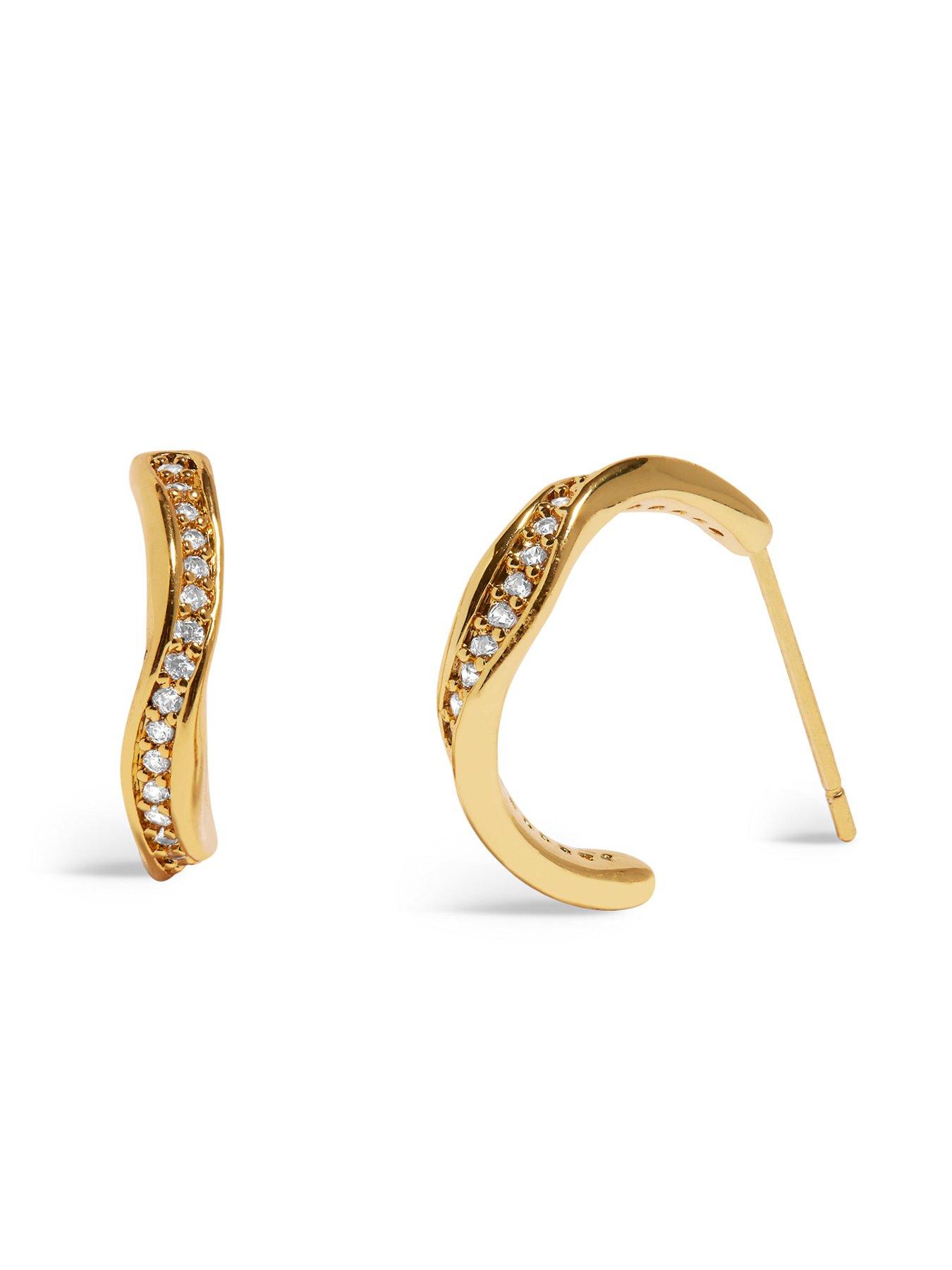 joma-jewellery-soul-shine-paveacute-wave-hoop-earrings-in-gold-platingback