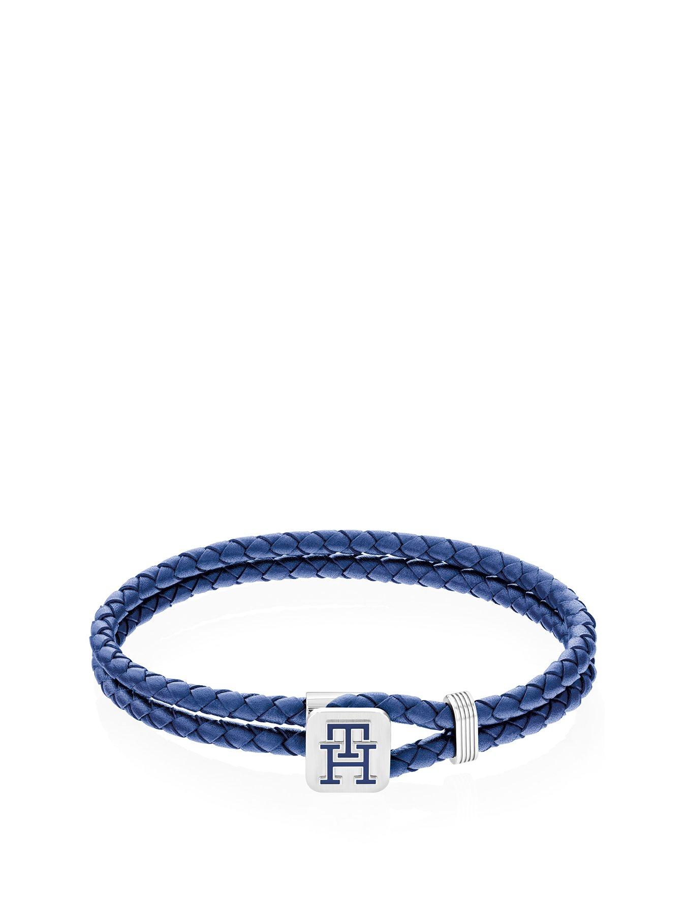 tommy-hilfiger-mens-monogram-blue-leather-bracelet