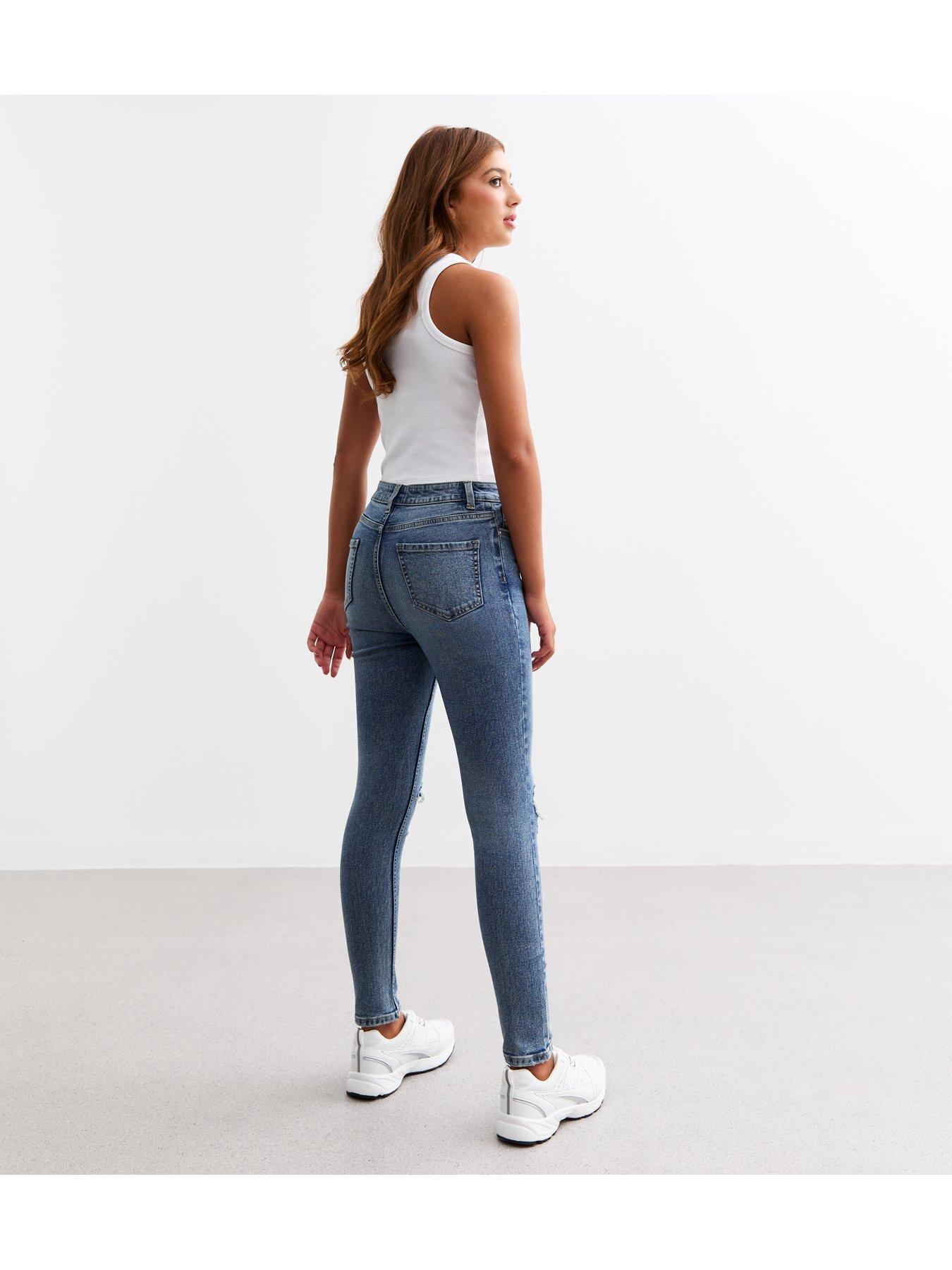 new-look-915-girls-blue-ripped-knee-skinny-jeansstillFront