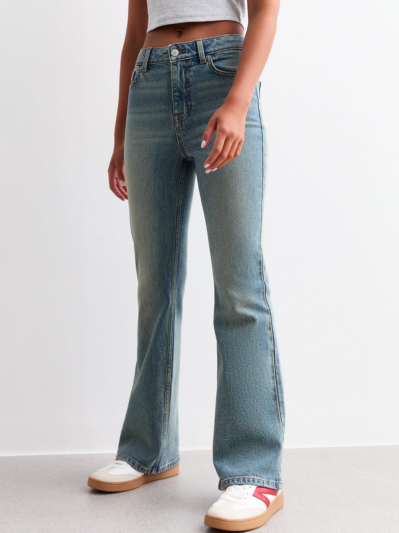 new-look-915-girls-midi-rise-flared-jeans-blue