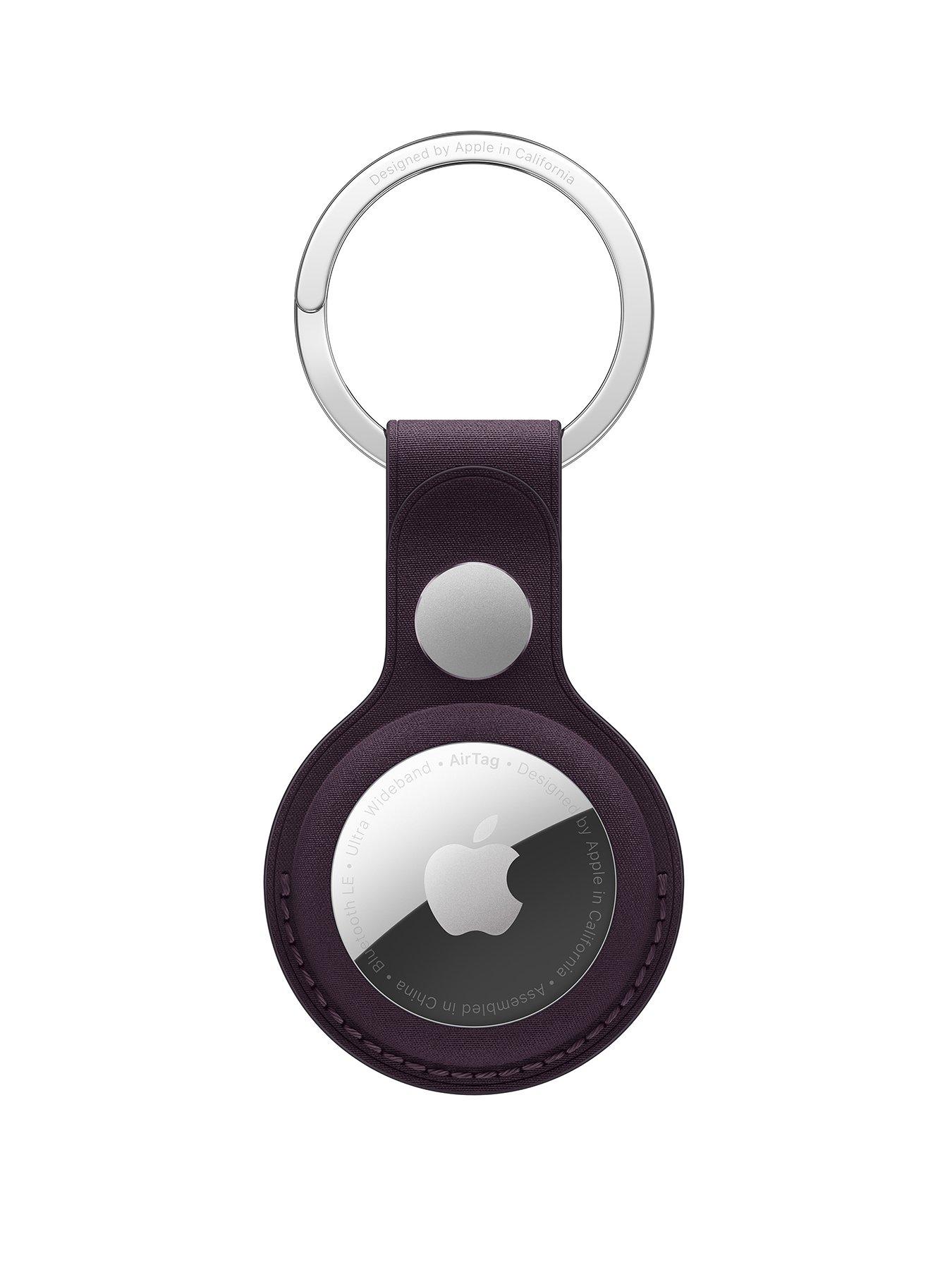 undefined AirTag FineWoven Key Ring - Blackberry (AirTag not included)