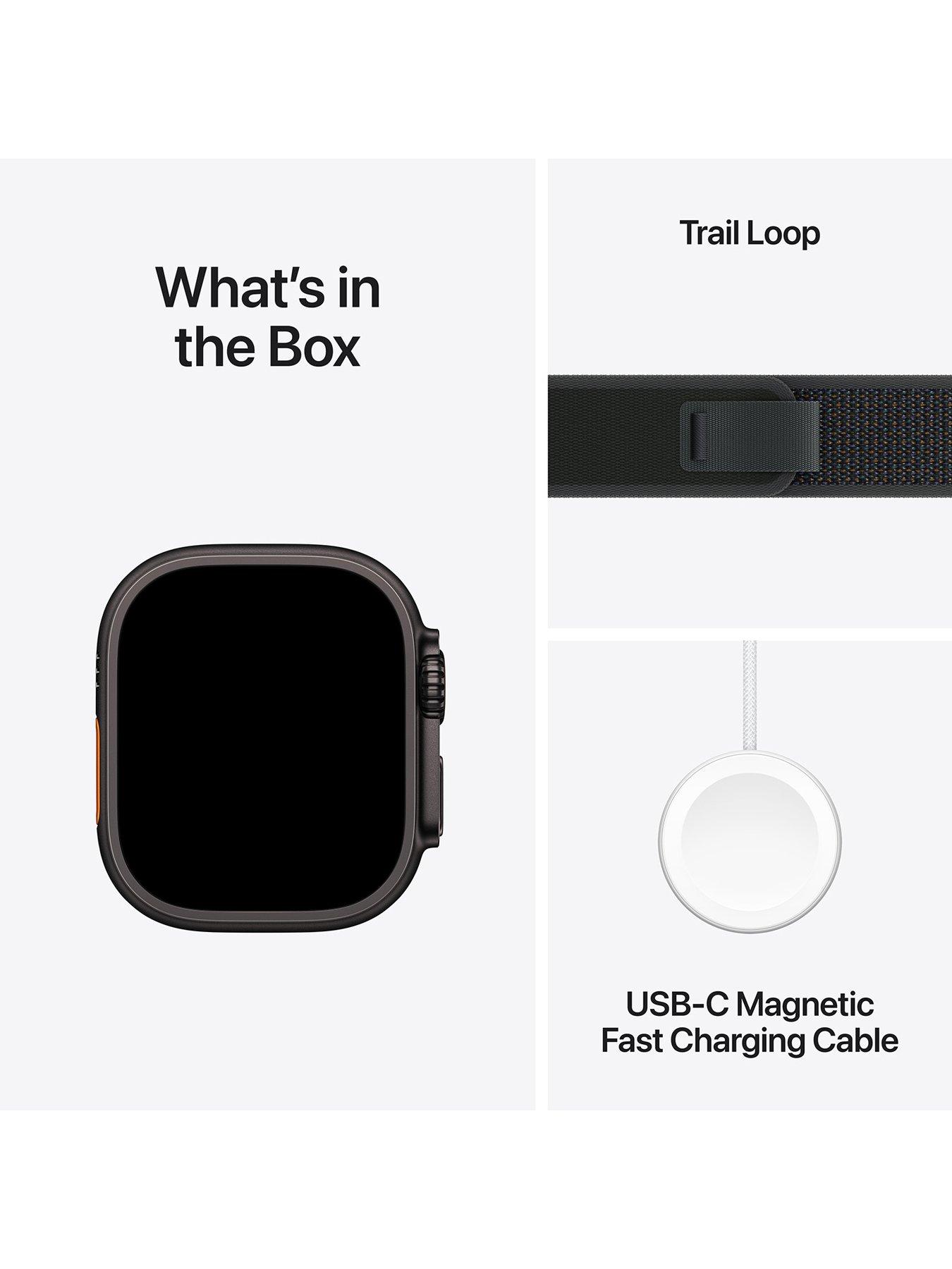 Image 7 of 7 of Apple Watch Ultra 2 (GPS + Cellular, 2024),&nbsp;Black Titanium Case with Black Trail Loop