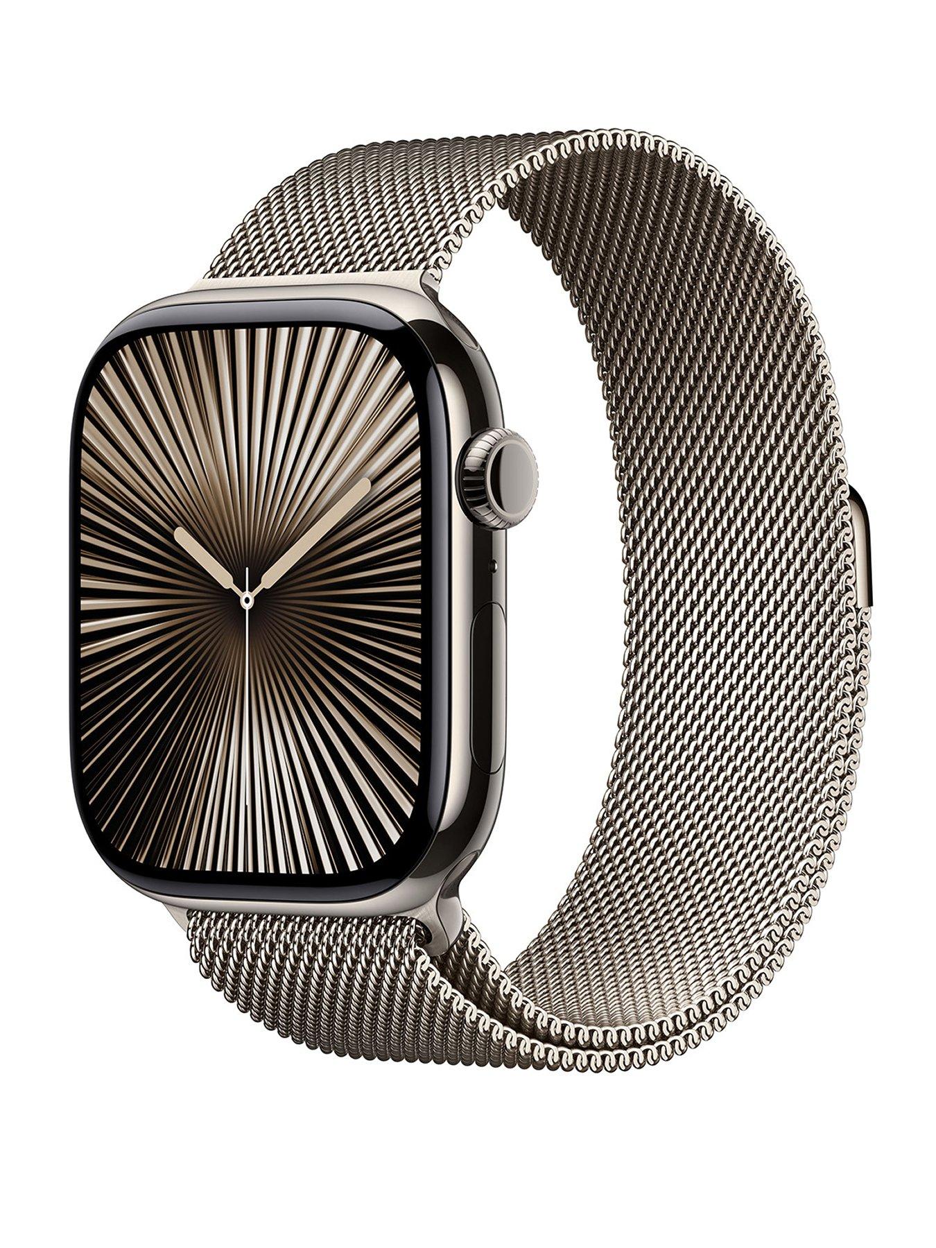 undefined Watch Series 10 (GPS + Cellular), 46mm Natural Titanium Case with Natural Milanese Loop