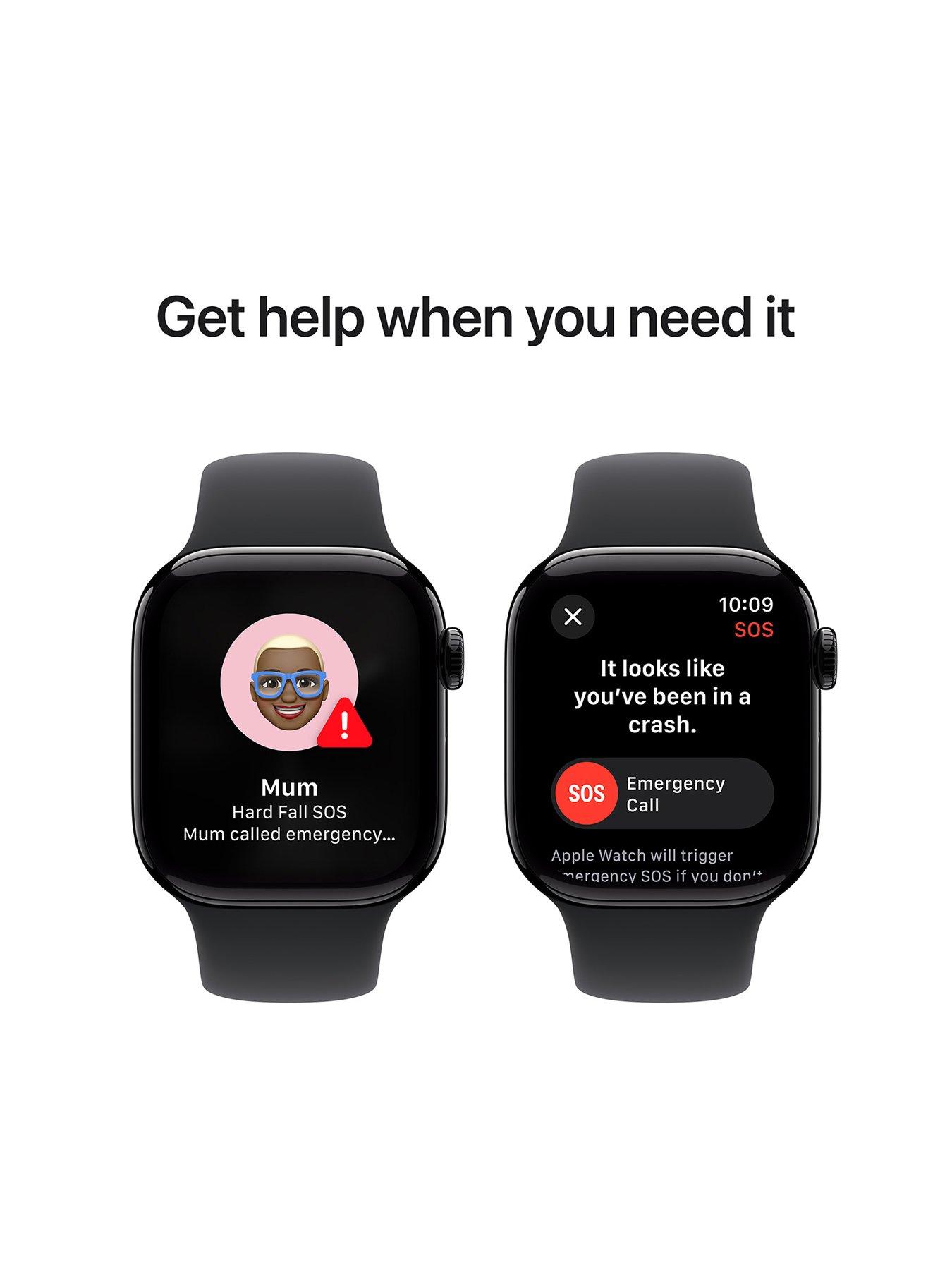 Image 6 of 8 of Apple Watch Series 10 (GPS), 42mm Jet Black Aluminium Case with Black Sport Band - S/M