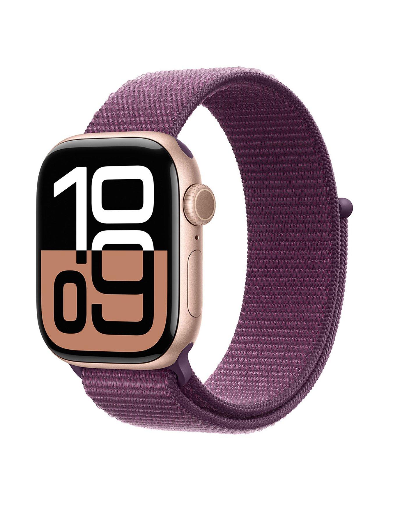 undefined Watch Series 10 (GPS) 42mm Rose Gold Aluminium Case with Plum Sport Loop