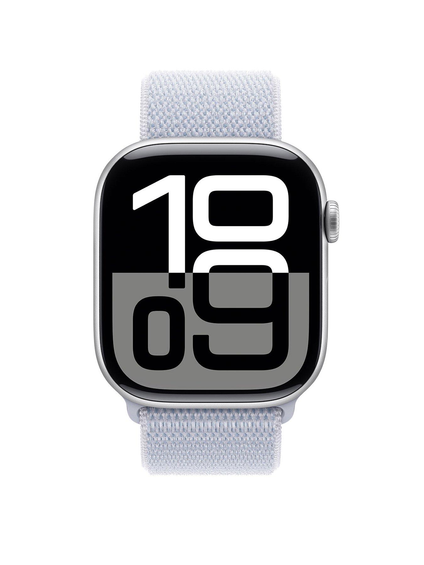 apple-watch-series-10-gps-46mm-silver-aluminium-case-with-blue-cloud-sport-loopstillFront