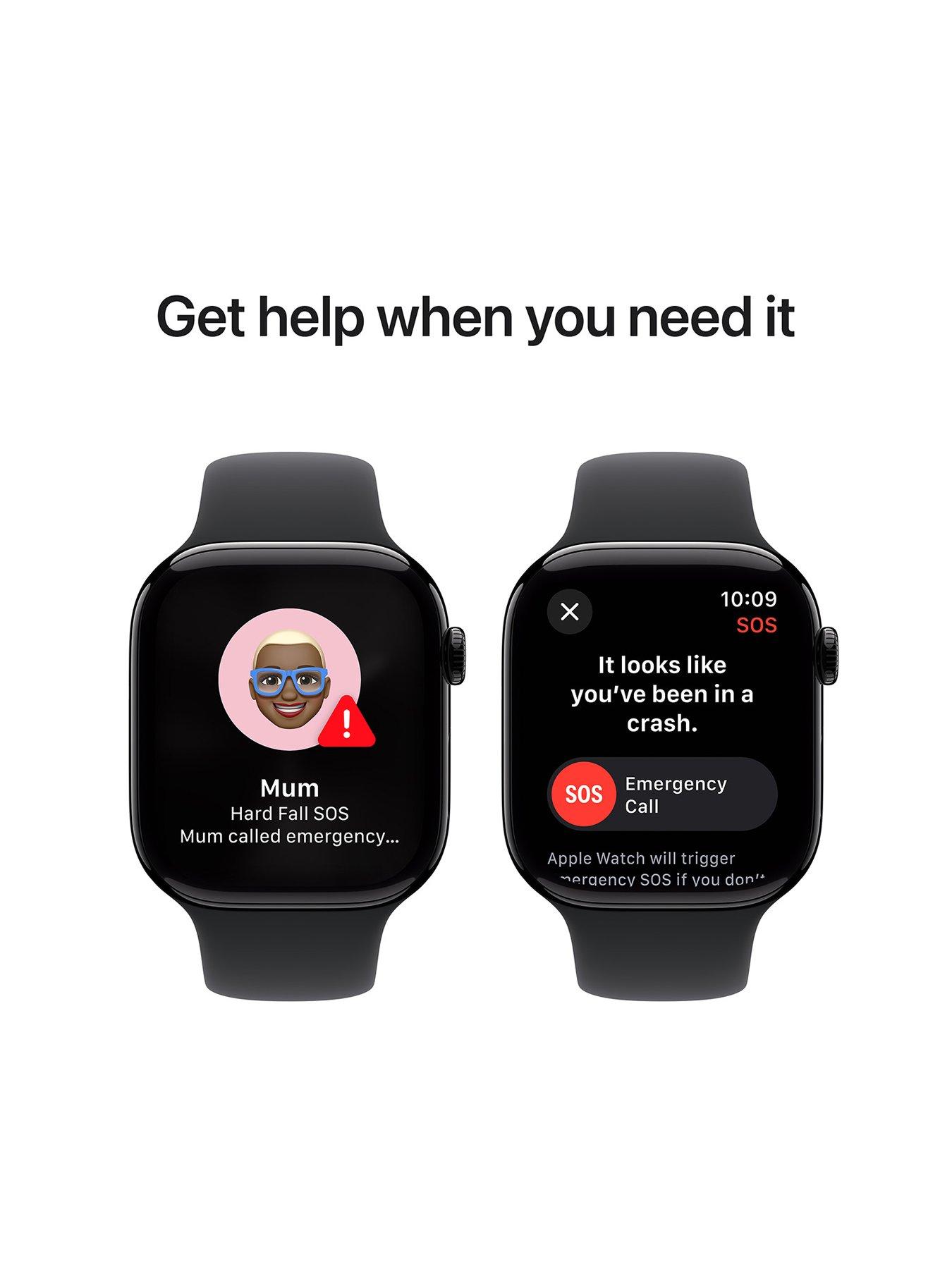 Image 6 of 8 of Apple Watch Series 10 (GPS), 46mm Jet Black Aluminium Case with Black Sport Band - S/M