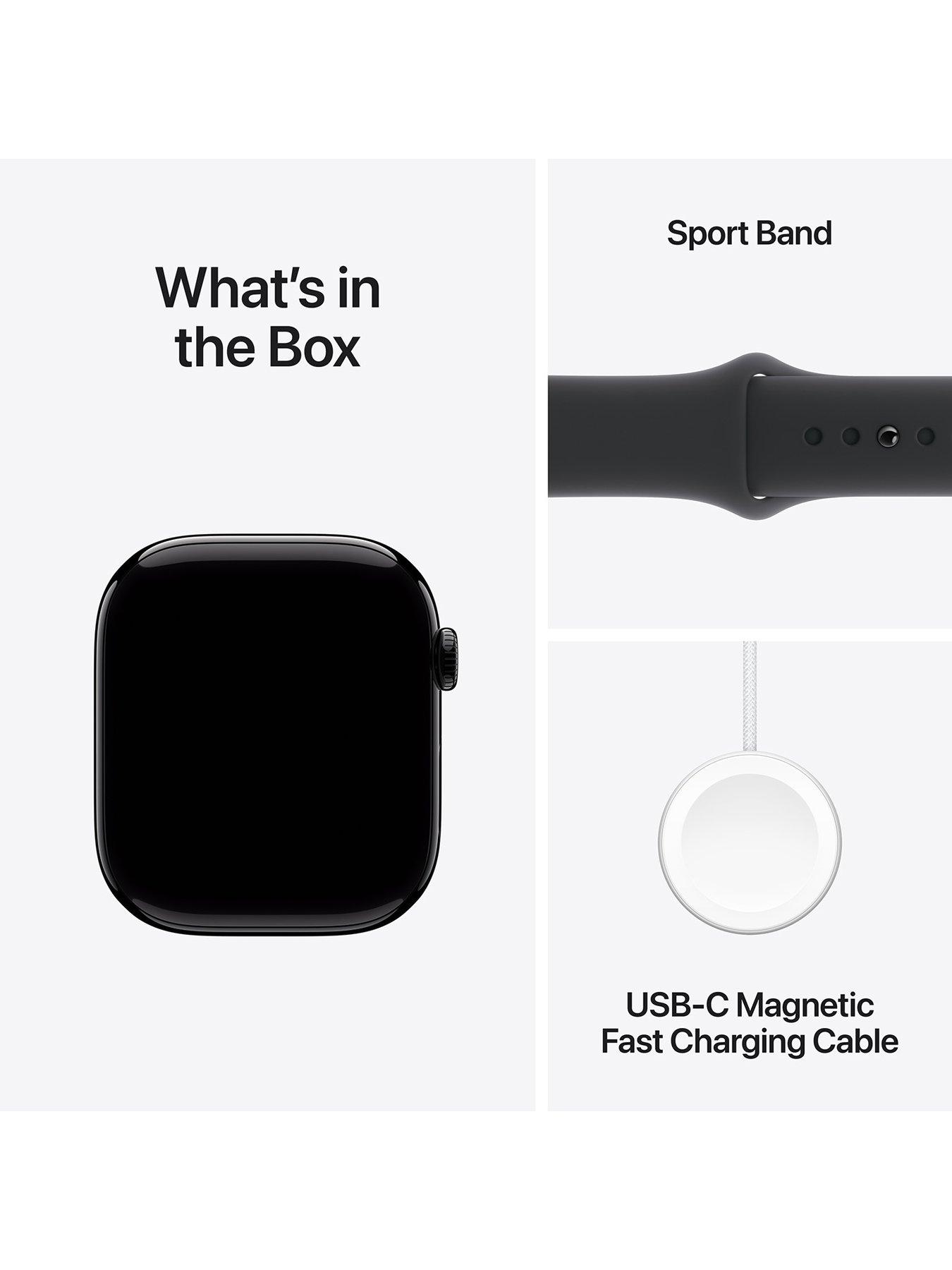 Image 7 of 8 of Apple Watch Series 10 (GPS), 46mm Jet Black Aluminium Case with Black Sport Band - S/M