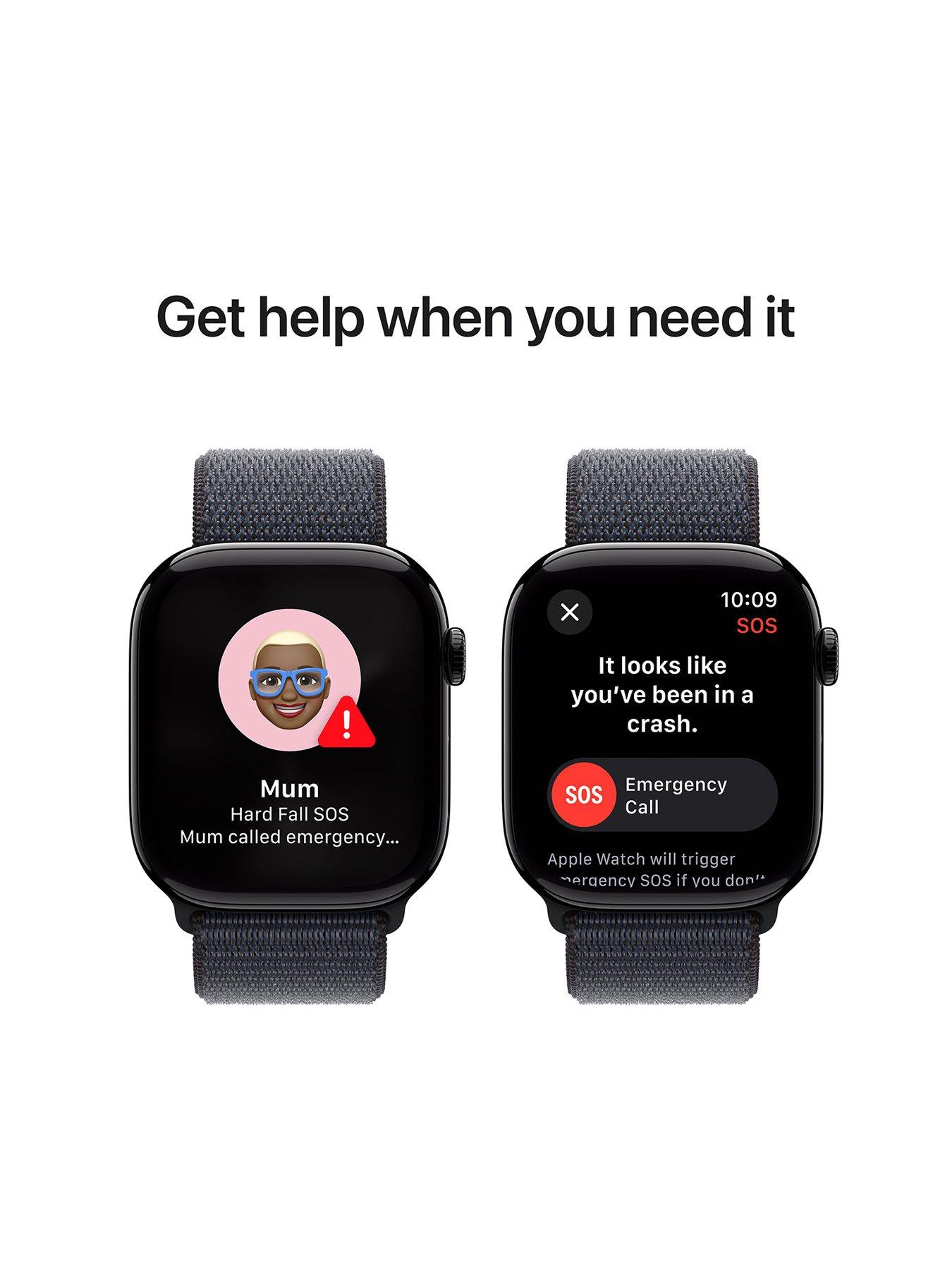 Image 6 of 8 of Apple Watch Series 10 (GPS), 46mm Jet Black Aluminium Case with Ink Sport Loop
