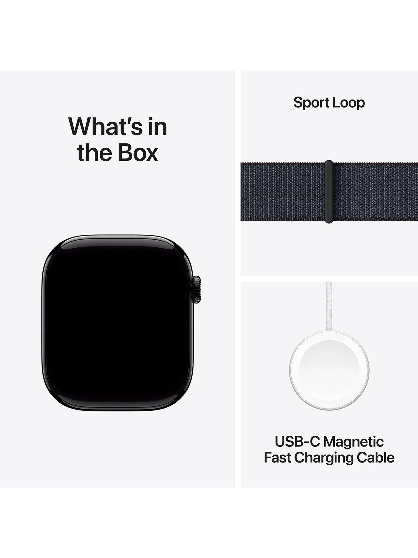 Image 7 of 8 of Apple Watch Series 10 (GPS), 46mm Jet Black Aluminium Case with Ink Sport Loop