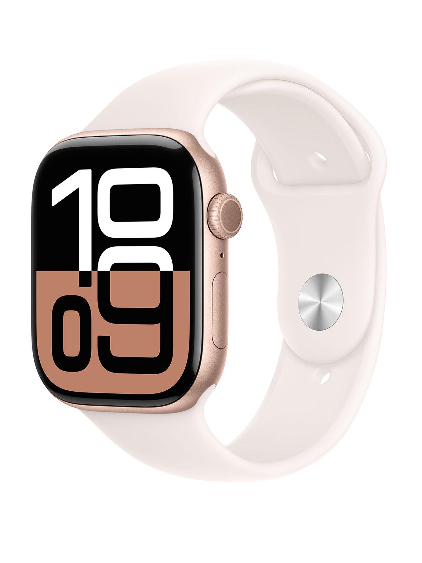 undefined Watch Series 10 (GPS) 46mm Rose Gold Aluminium Case with Light Blush Sport Band - M/L