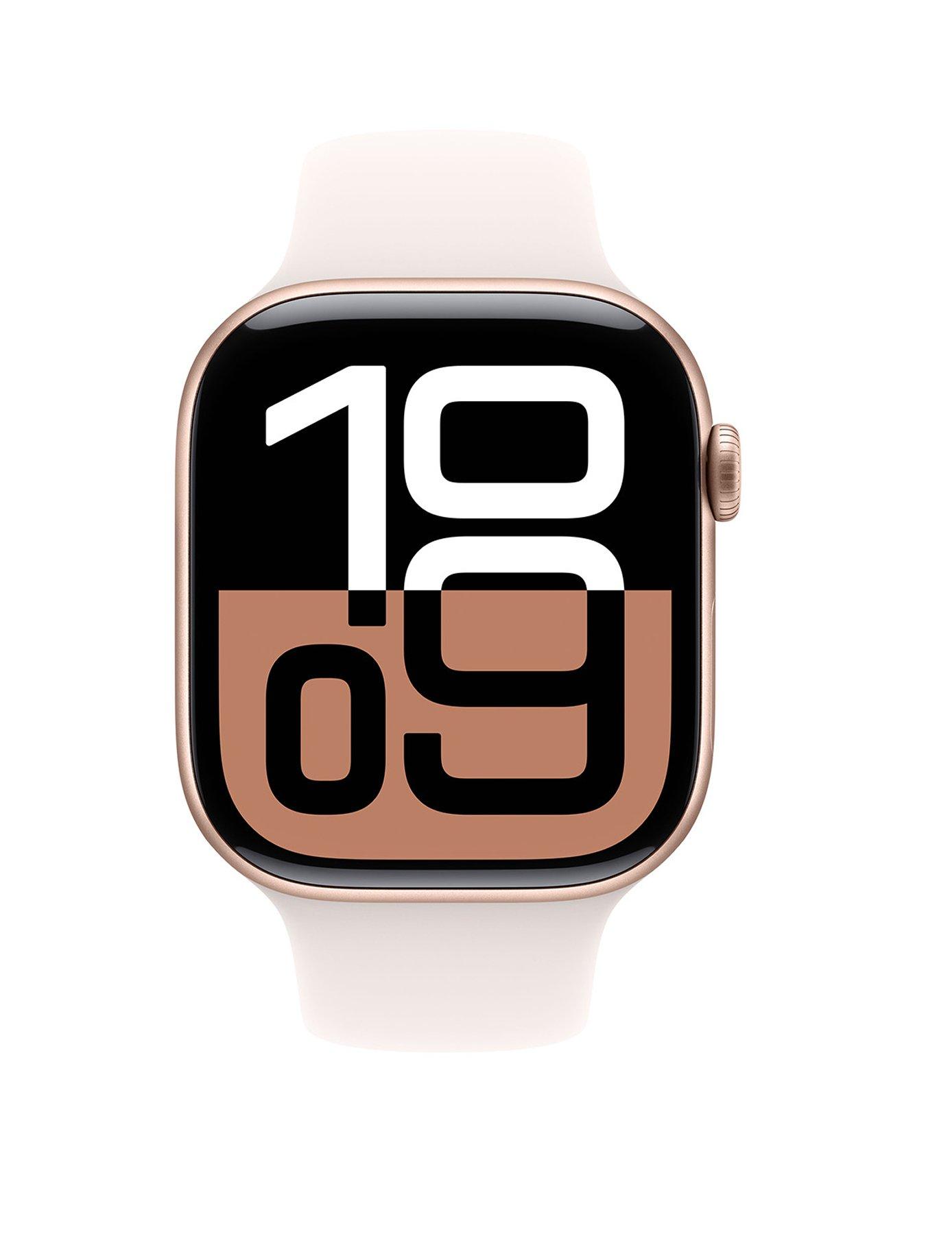 apple-watch-series-10-gps-46mm-rose-gold-aluminium-case-with-light-blush-sport-band-mlstillFront