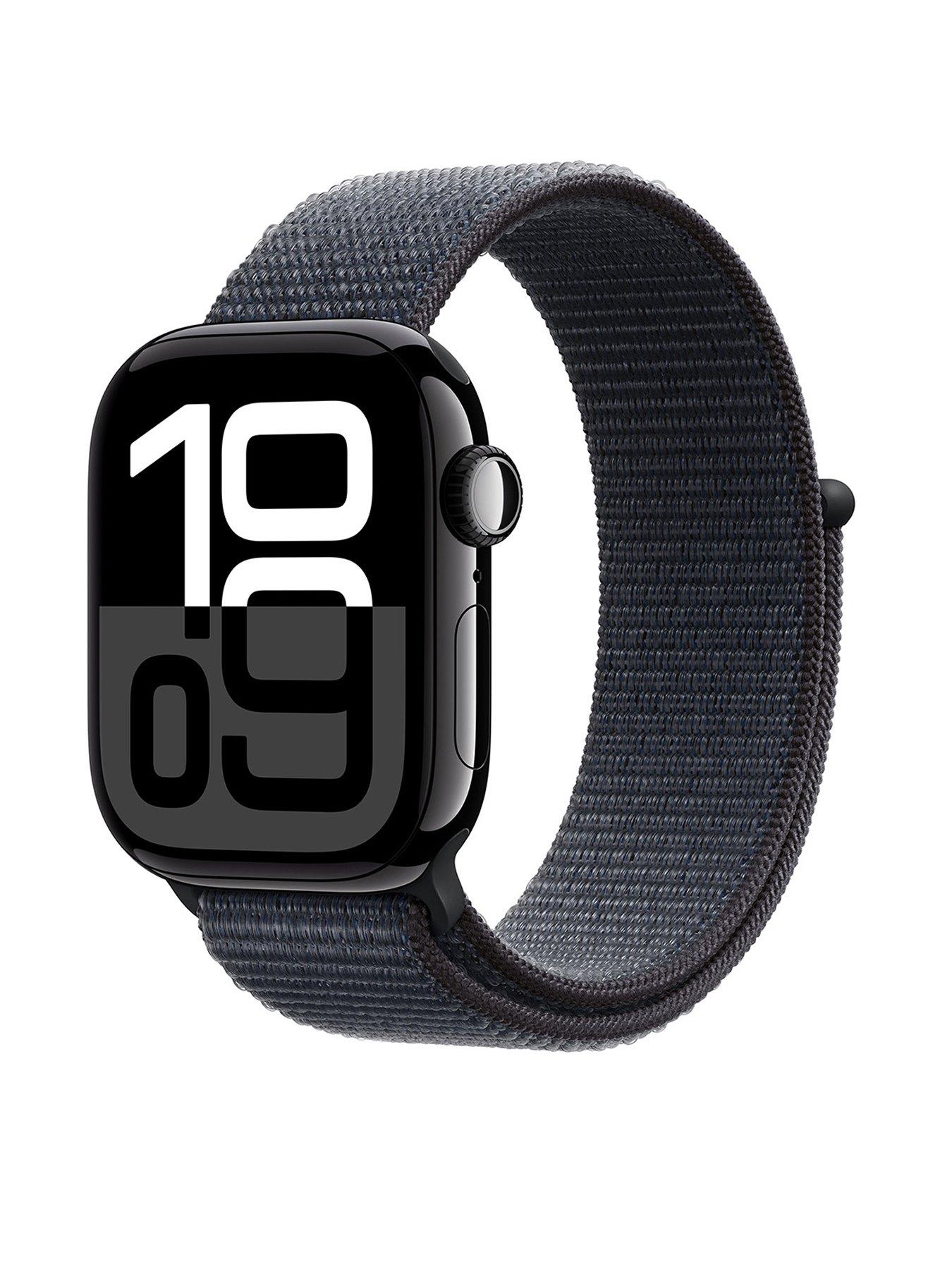 undefined Watch Series 10 (GPS + Cellular), 42mm Jet Black Aluminium Case with Ink Sport Loop